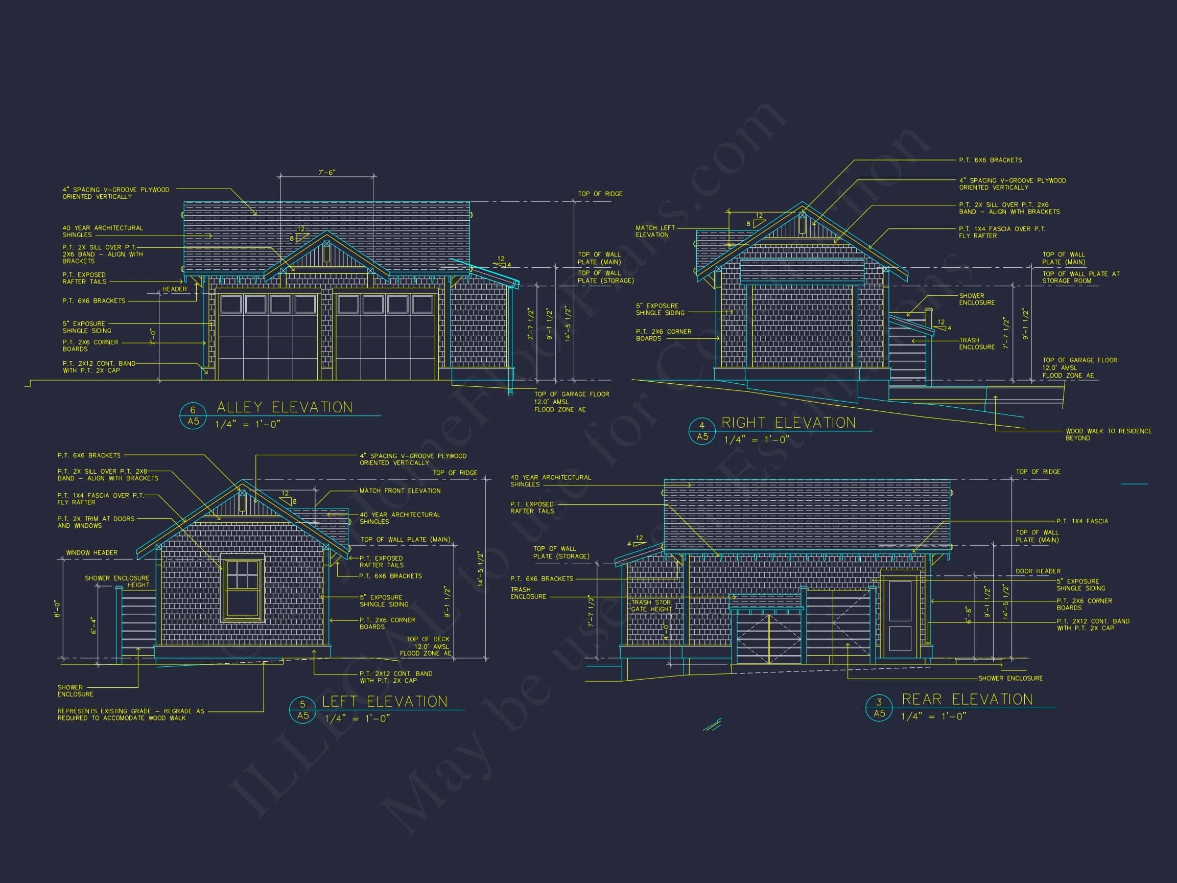 8-1962 GOLF CART PLAN - Compact 2-Bay Golf Cart Garage Blueprint with CAD Design 5 Compact 2-Bay Golf Cart Garage Blueprint with CAD Design
