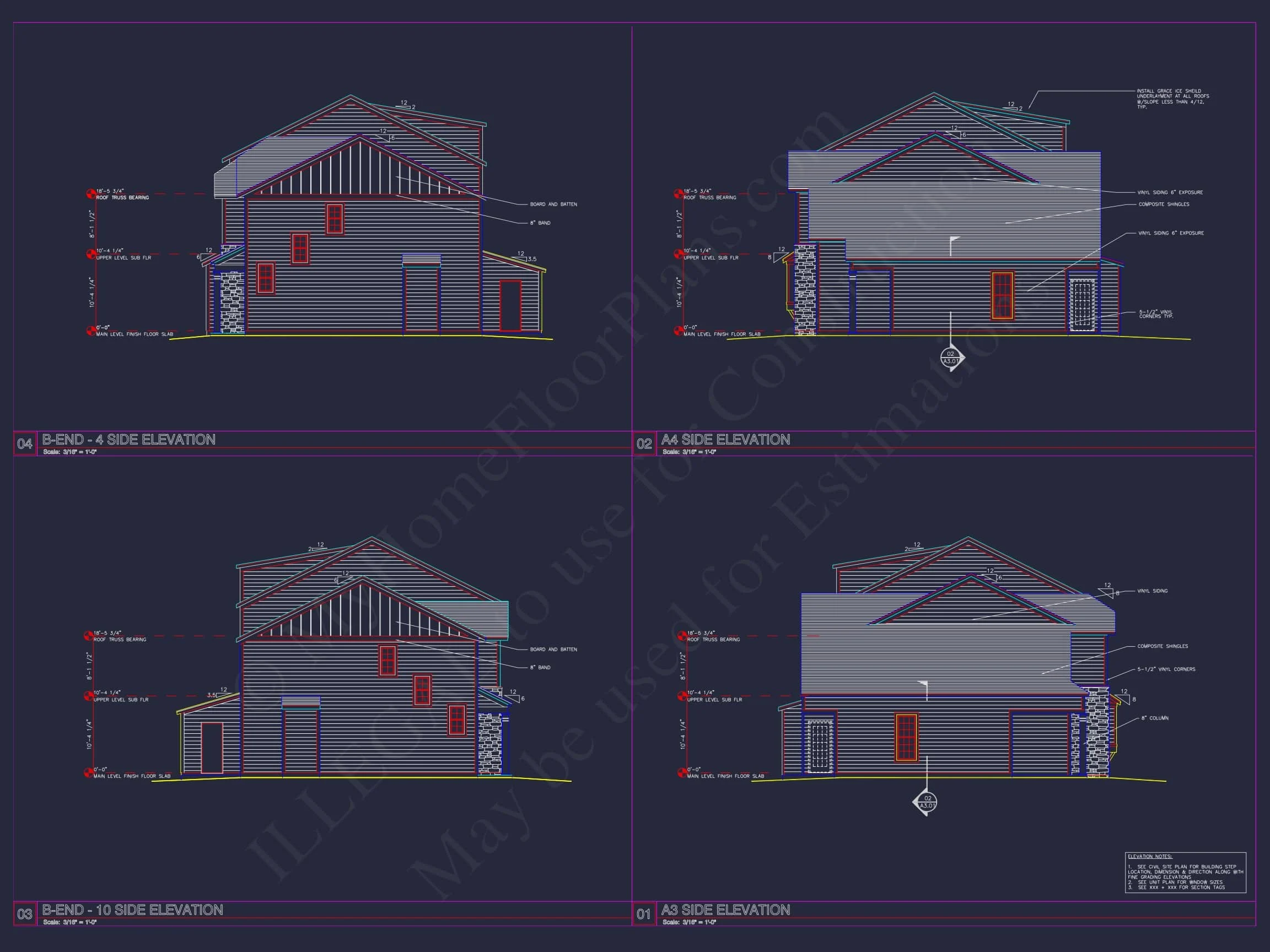 8-APARTMENT PLAN-Traditional Townhouse Plan - 3-Bed, 2.5-Bath, 1,750 SF 75 8-Unit Modern Craftsman Townhome Plan with Covered Porches & Bonus Rooms