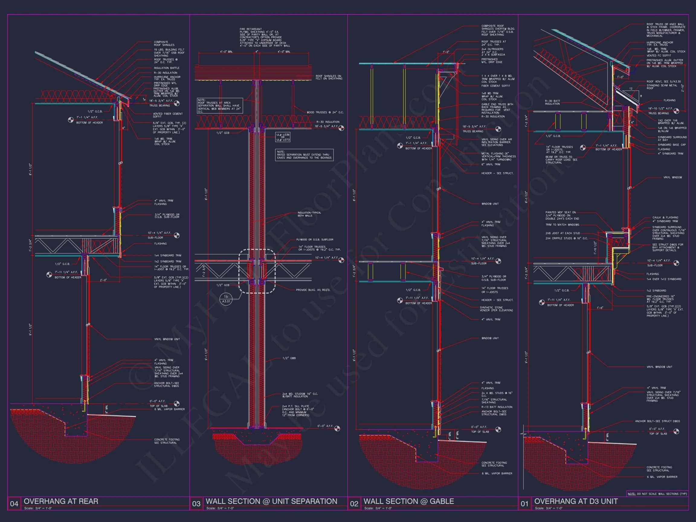 8-APARTMENT PLAN-Traditional Townhouse Plan - 3-Bed, 2.5-Bath, 1,750 SF 19 8-Unit Modern Craftsman Townhome Plan with Covered Porches & Bonus Rooms