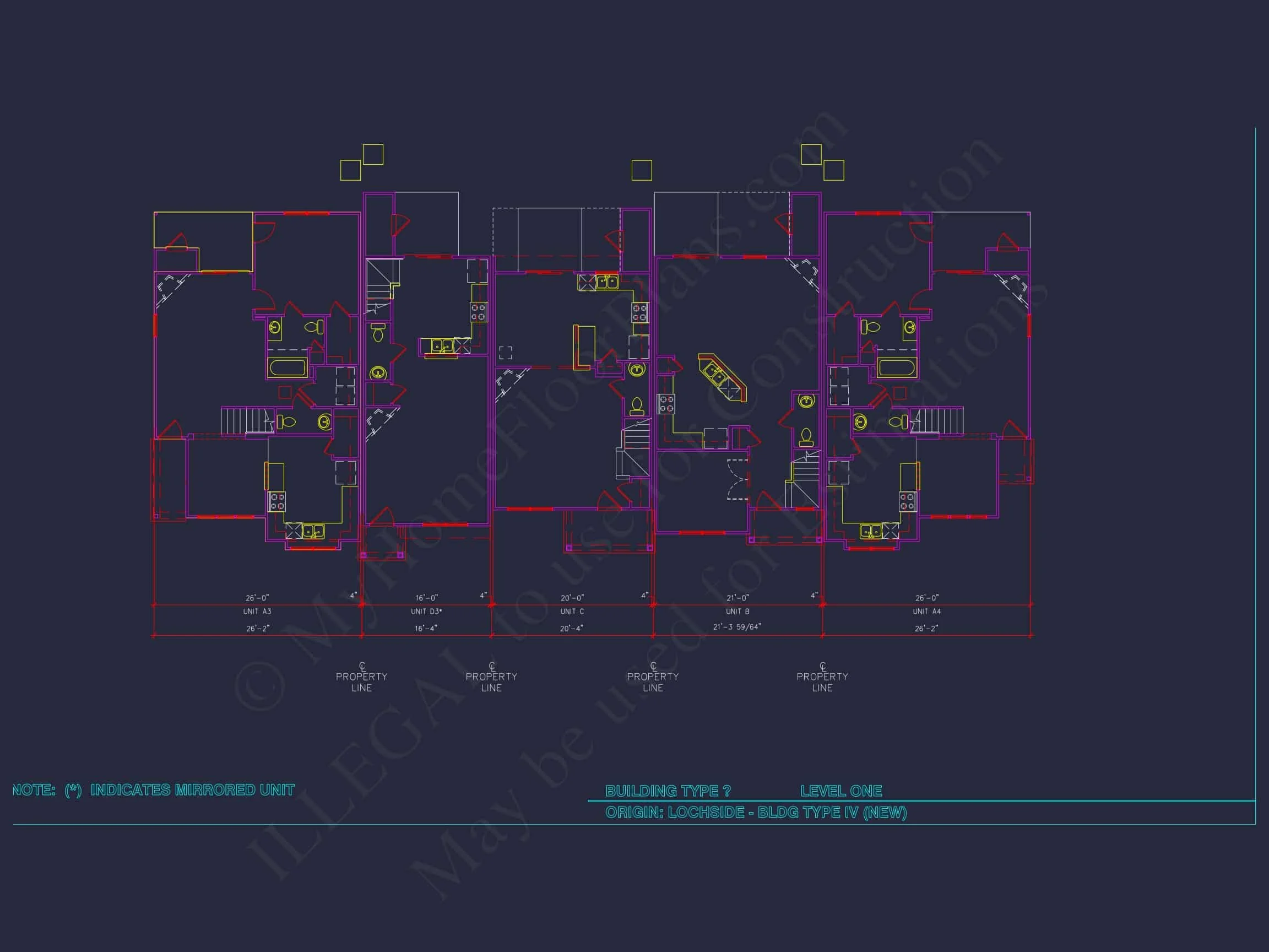 8-APARTMENT PLAN-Traditional Townhouse Plan - 3-Bed, 2.5-Bath, 1,750 SF 25 8-Unit Modern Craftsman Townhome Plan with Covered Porches & Bonus Rooms