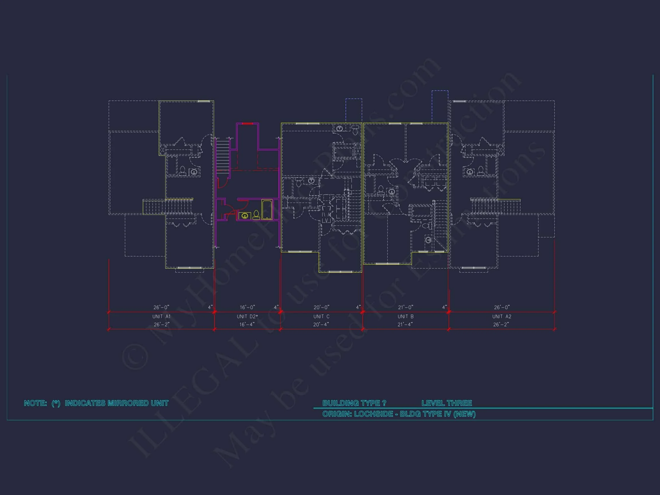 8-APARTMENT PLAN-Traditional Townhouse Plan - 3-Bed, 2.5-Bath, 1,750 SF 27 8-Unit Modern Craftsman Townhome Plan with Covered Porches & Bonus Rooms