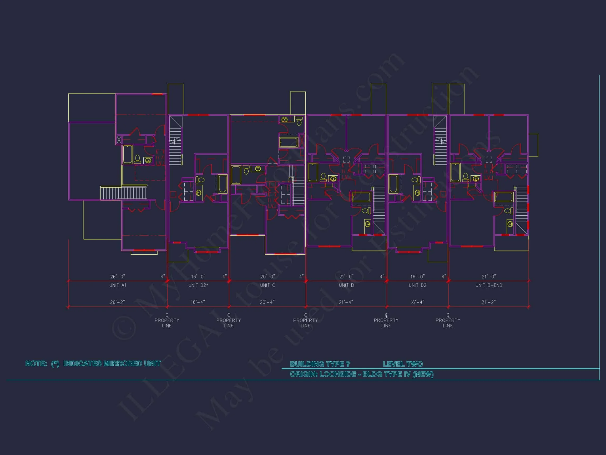 8-APARTMENT PLAN-Traditional Townhouse Plan - 3-Bed, 2.5-Bath, 1,750 SF 30 8-Unit Modern Craftsman Townhome Plan with Covered Porches & Bonus Rooms