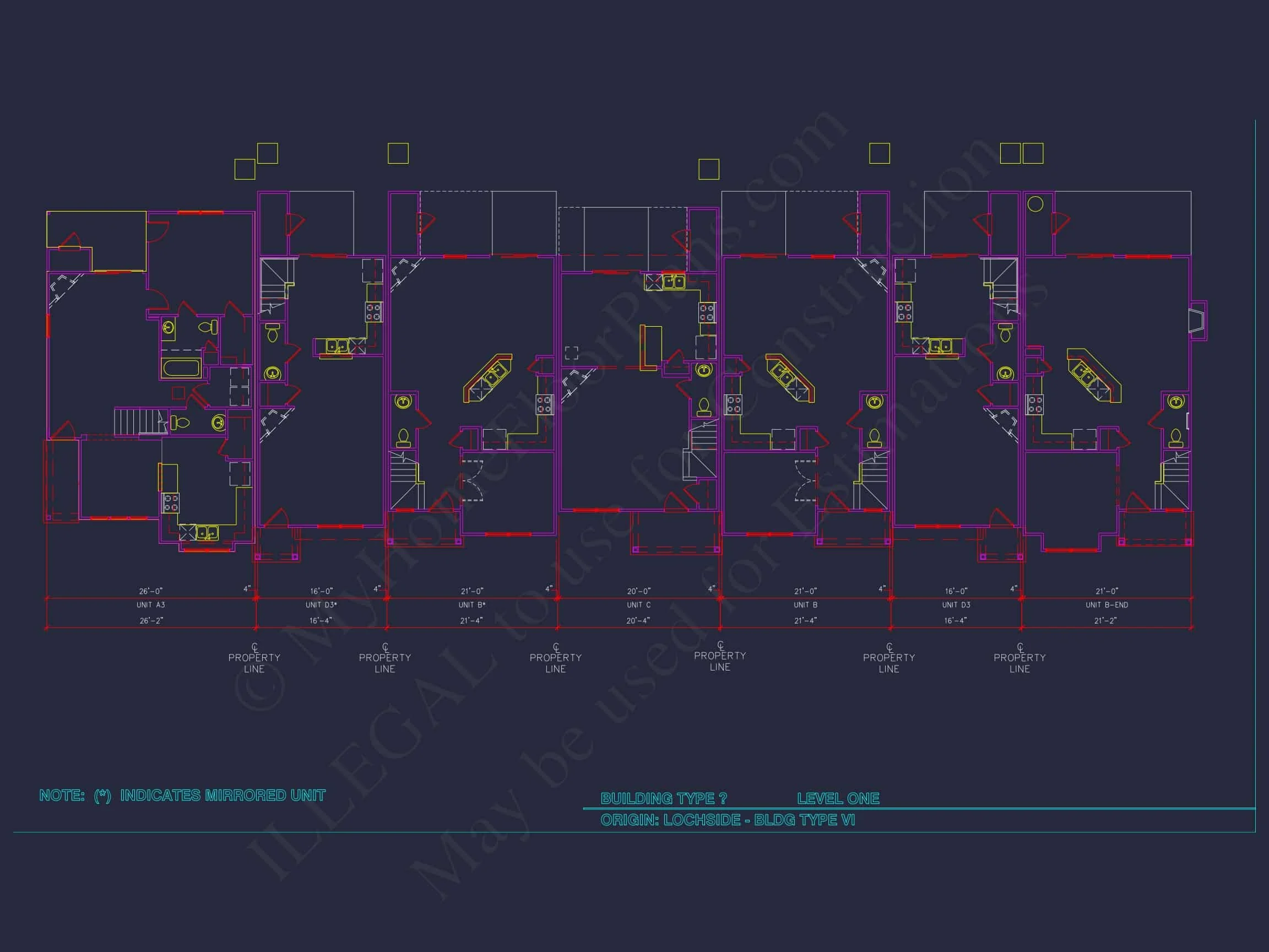 8-APARTMENT PLAN-Traditional Townhouse Plan - 3-Bed, 2.5-Bath, 1,750 SF 31 8-Unit Modern Craftsman Townhome Plan with Covered Porches & Bonus Rooms