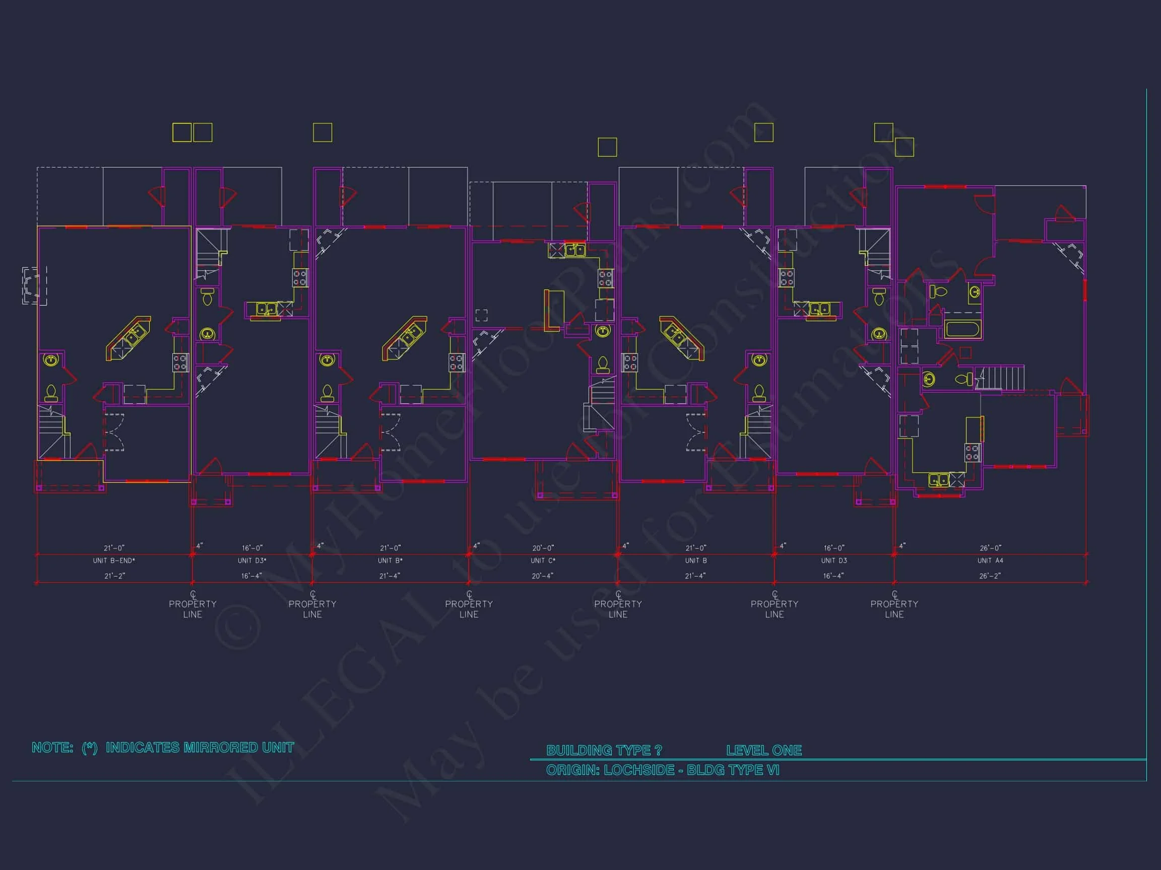 8-APARTMENT PLAN-Traditional Townhouse Plan - 3-Bed, 2.5-Bath, 1,750 SF 34 8-Unit Modern Craftsman Townhome Plan with Covered Porches & Bonus Rooms