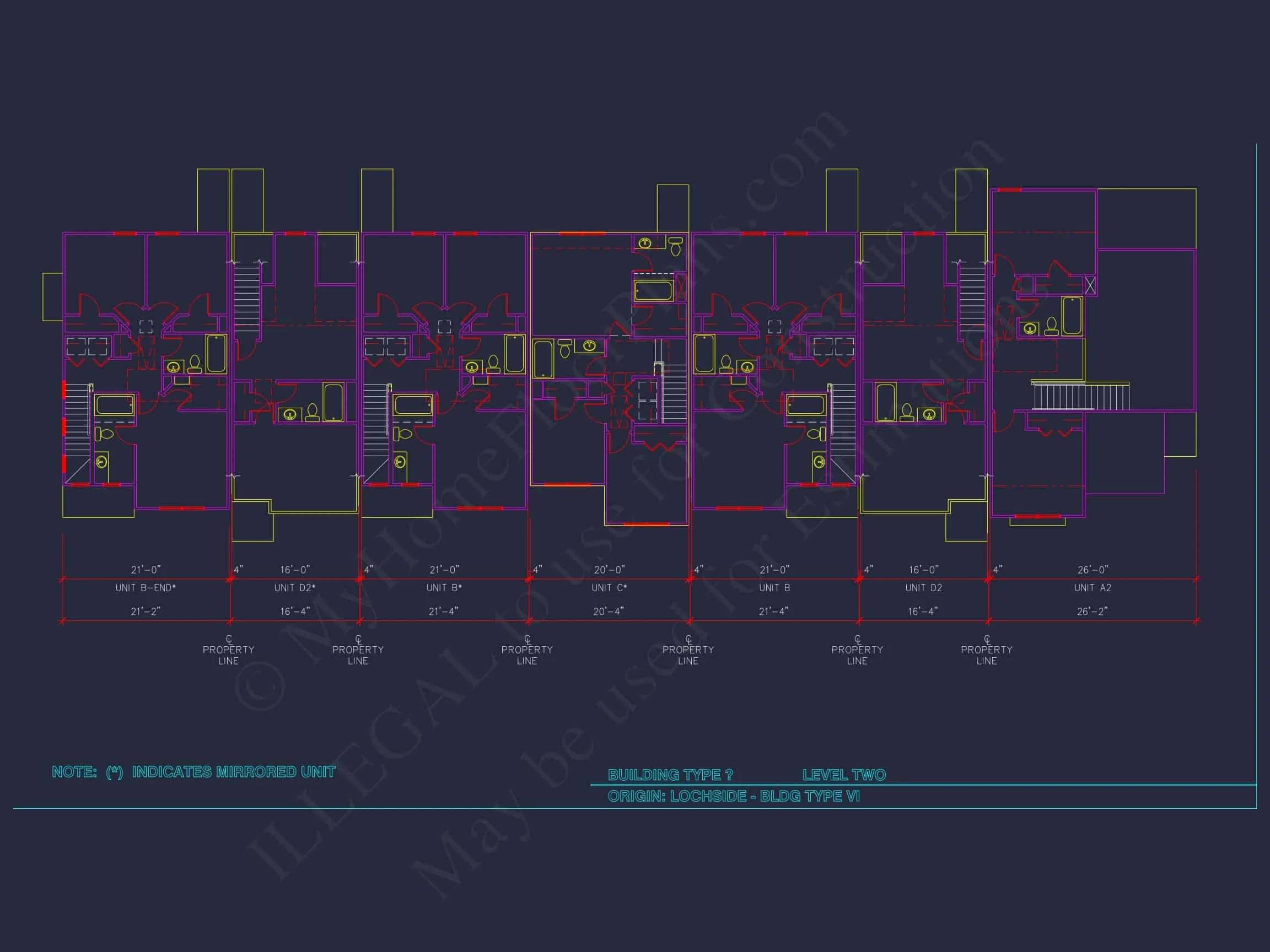 8-APARTMENT PLAN-Traditional Townhouse Plan - 3-Bed, 2.5-Bath, 1,750 SF 35 8-Unit Modern Craftsman Townhome Plan with Covered Porches & Bonus Rooms