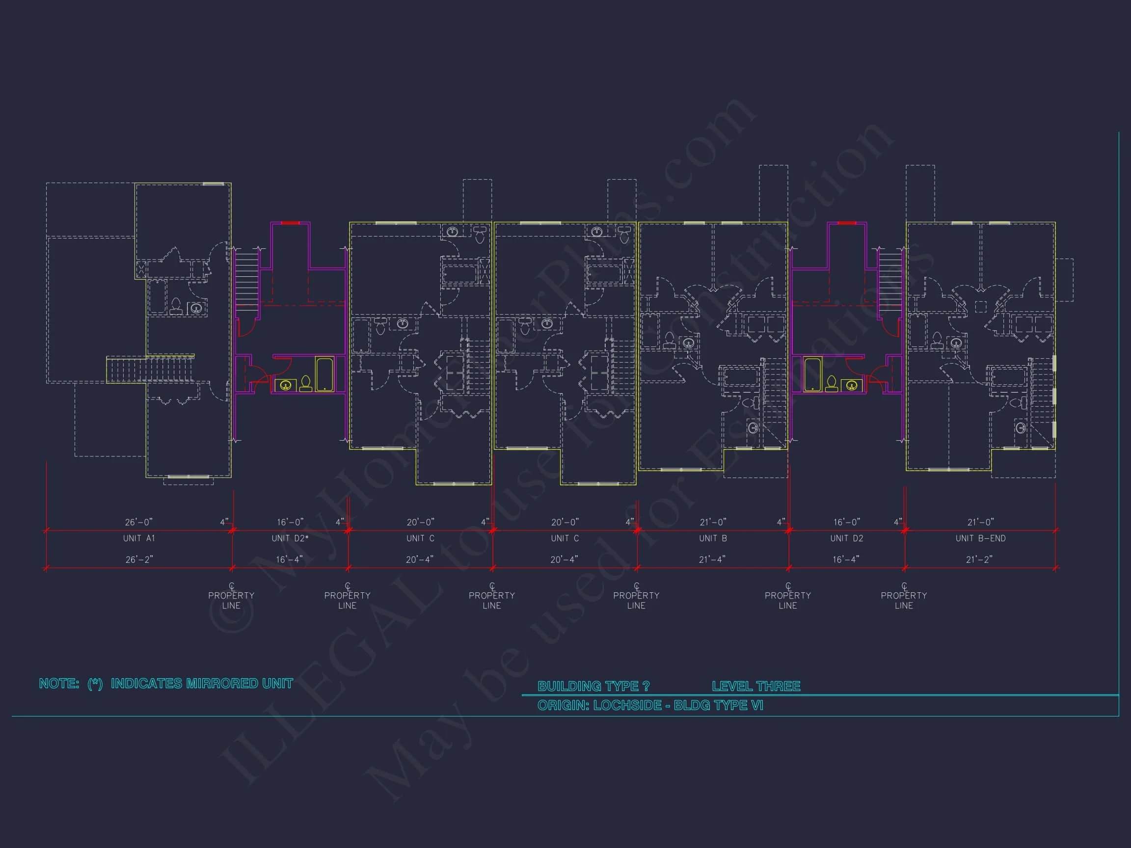 8-APARTMENT PLAN-Traditional Townhouse Plan - 3-Bed, 2.5-Bath, 1,750 SF 39 8-Unit Modern Craftsman Townhome Plan with Covered Porches & Bonus Rooms