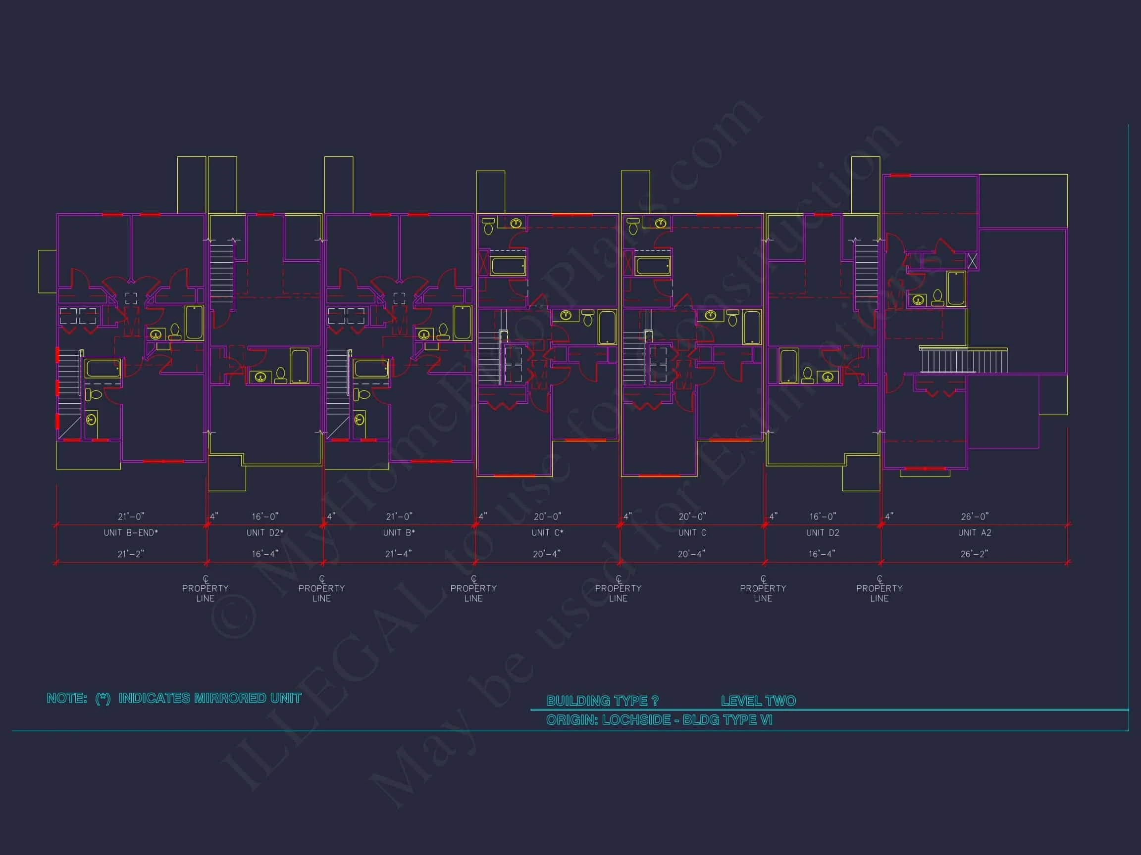 8-APARTMENT PLAN-Traditional Townhouse Plan - 3-Bed, 2.5-Bath, 1,750 SF 41 8-Unit Modern Craftsman Townhome Plan with Covered Porches & Bonus Rooms