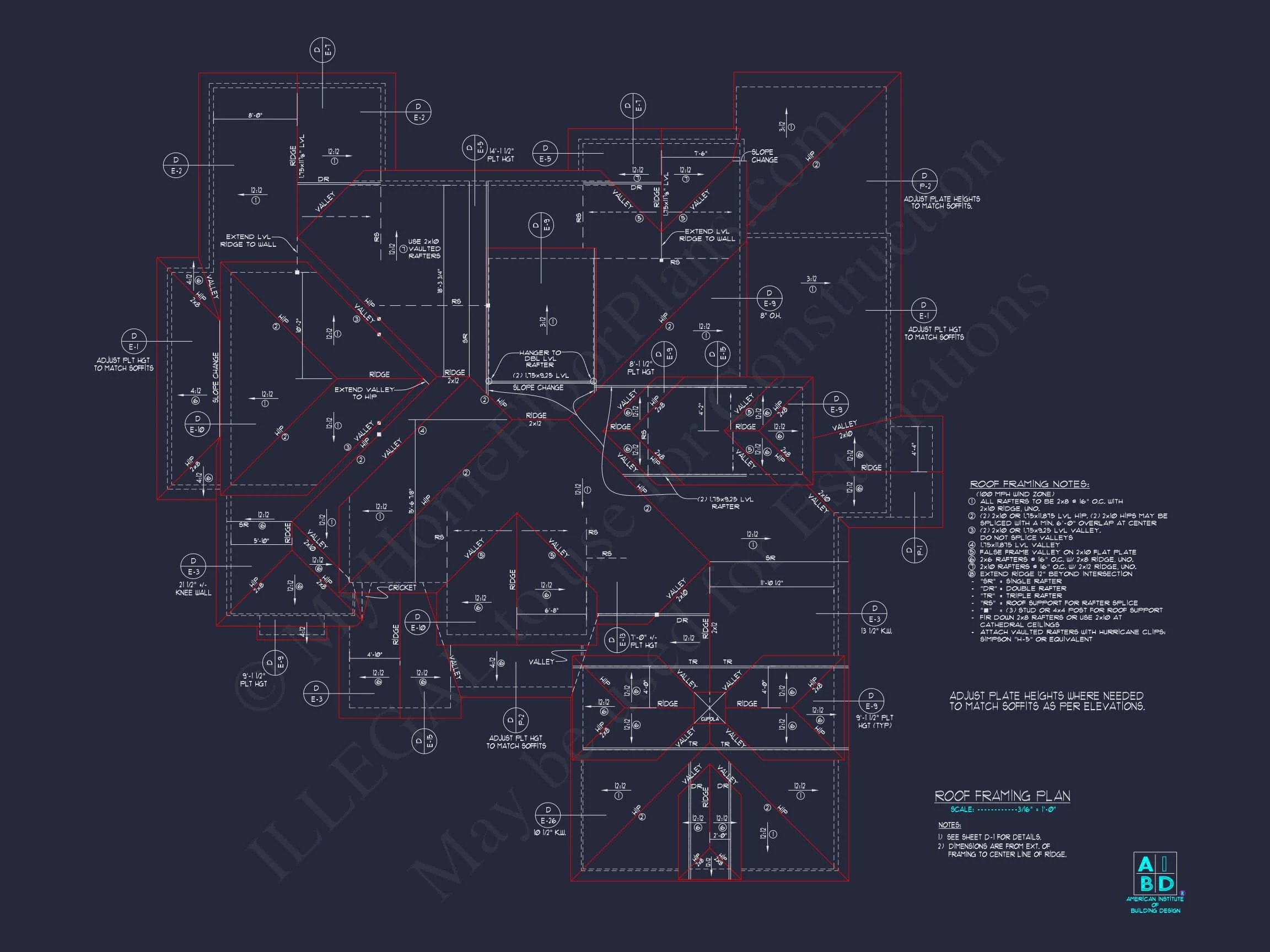 9-1829 HOUSE PLAN - Traditional 5-Bedroom House Plan with 3-Car Garage | Blueprints & CAD Files 36 Traditional 5-Bedroom House Plan with 3-Car Garage | Blueprints & CAD Files