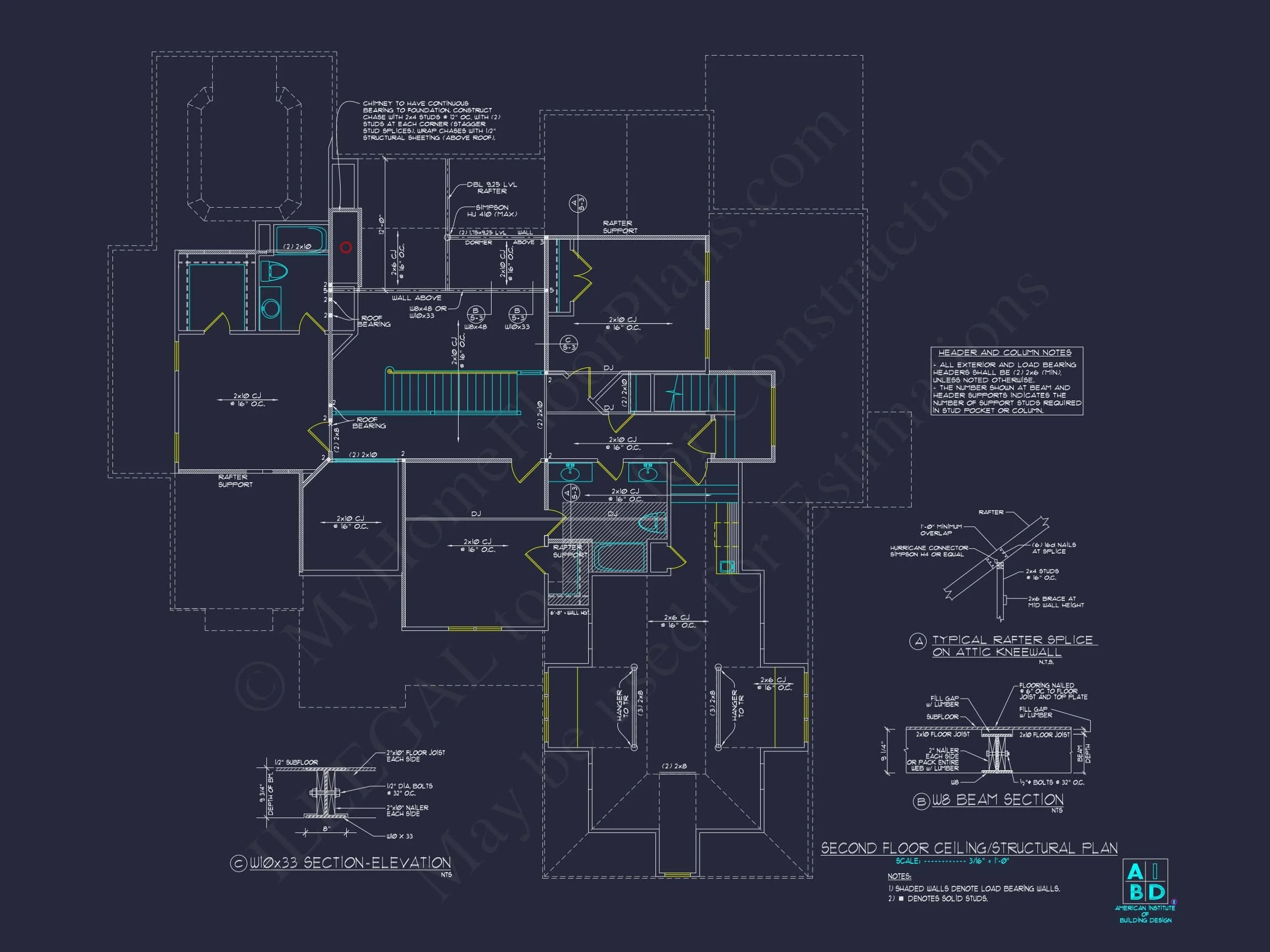 9-1829 HOUSE PLAN - Traditional 5-Bedroom House Plan with 3-Car Garage | Blueprints & CAD Files 37 Traditional 5-Bedroom House Plan with 3-Car Garage | Blueprints & CAD Files