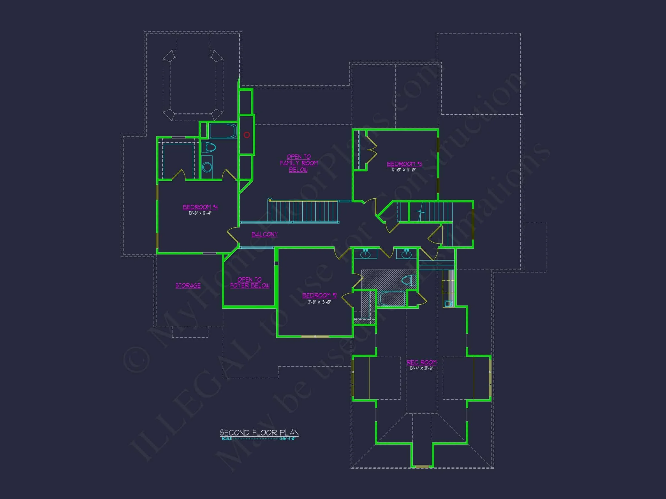 9-1829 HOUSE PLAN - Traditional 5-Bedroom House Plan with 3-Car Garage | Blueprints & CAD Files 31 Traditional 5-Bedroom House Plan with 3-Car Garage | Blueprints & CAD Files