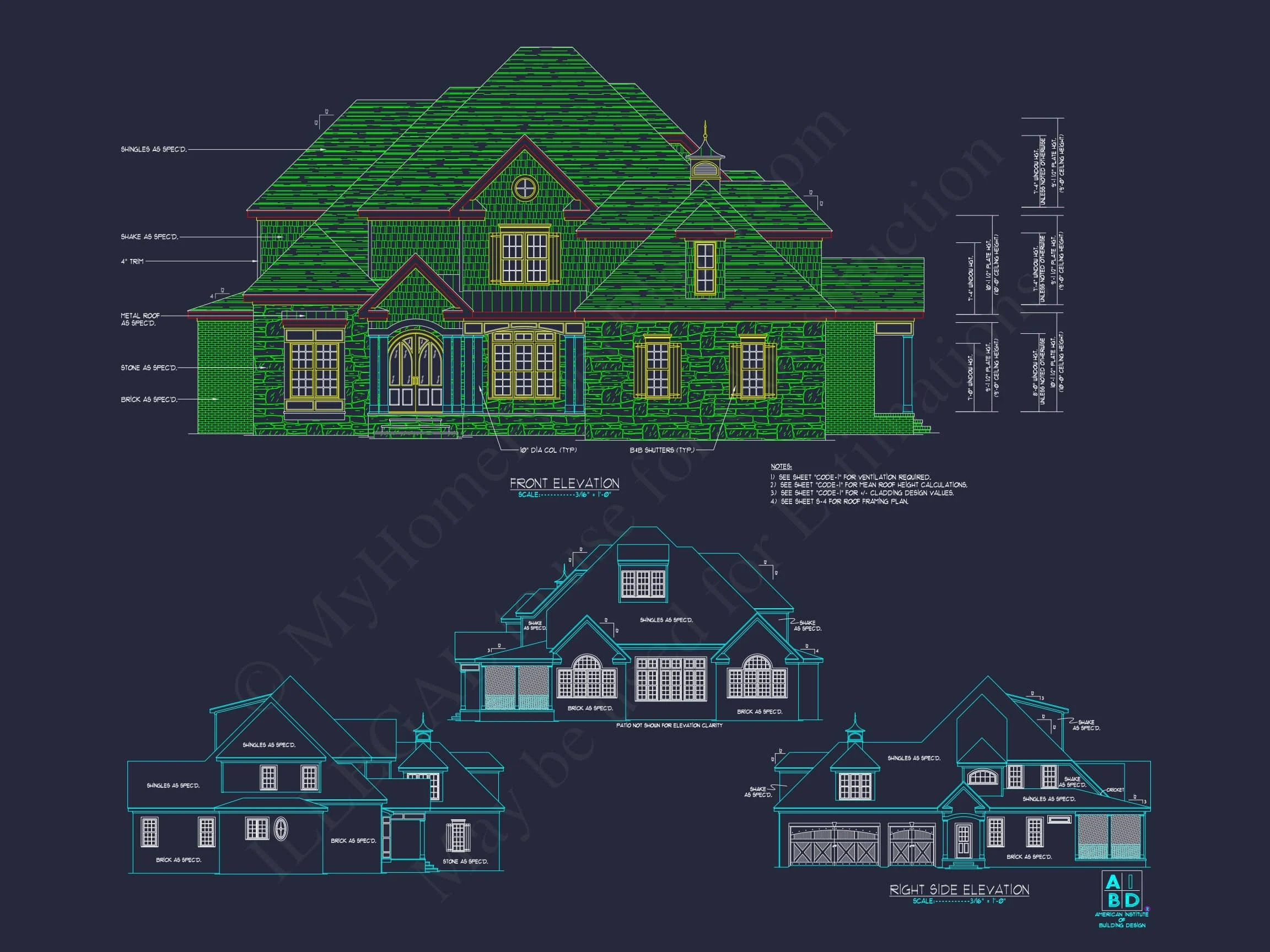 9-1829 HOUSE PLAN - Traditional 5-Bedroom House Plan with 3-Car Garage | Blueprints & CAD Files 28 Traditional 5-Bedroom House Plan with 3-Car Garage | Blueprints & CAD Files