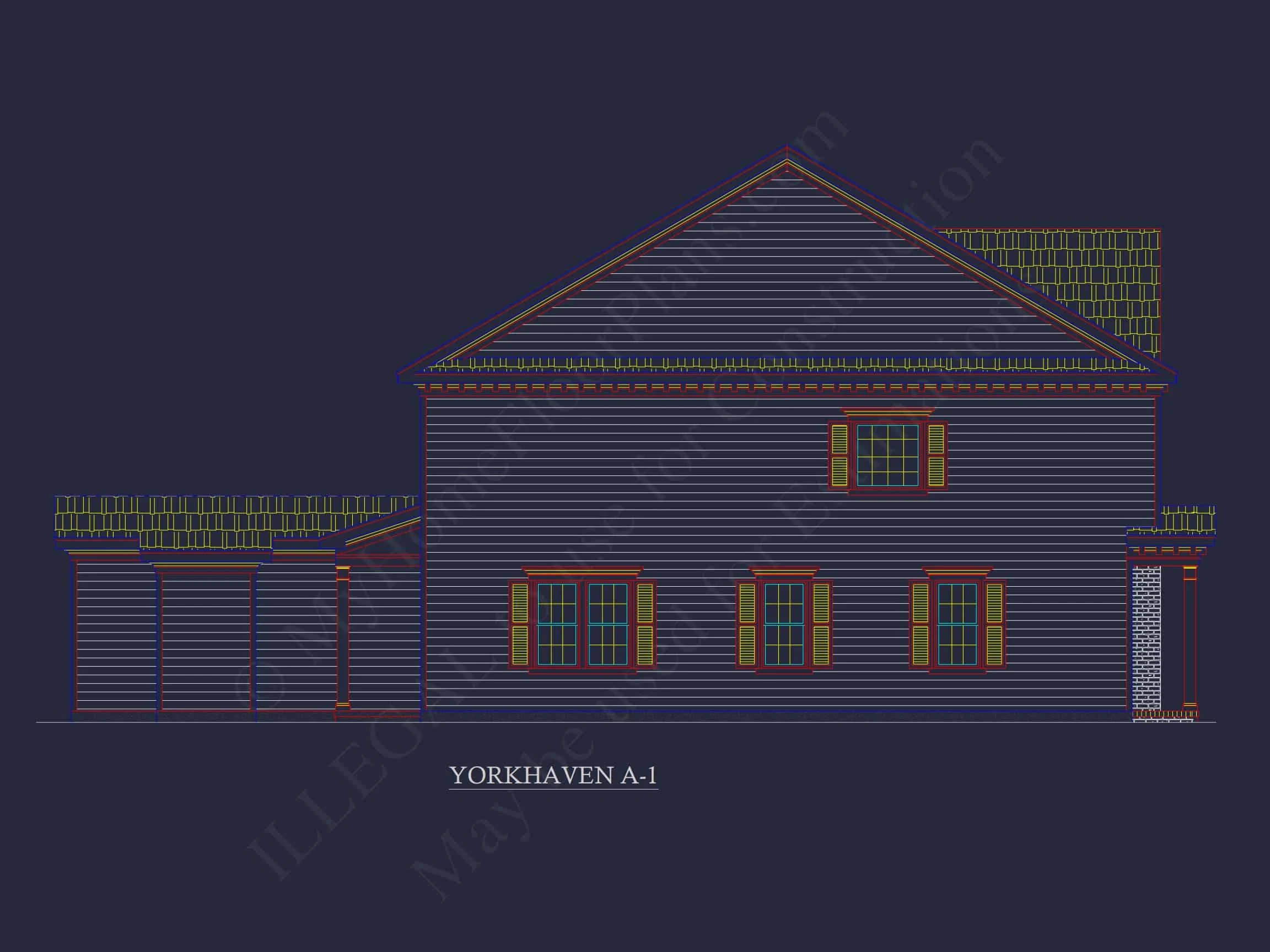 8-1395 BLDG 3 TOWNHOUSE PLAN - Colonial Revival Townhouse: CAD Floor Plan & Rear Entry Garage 15 Colonial Revival Townhome CAD Floor Plan & Rear Entry Garage
