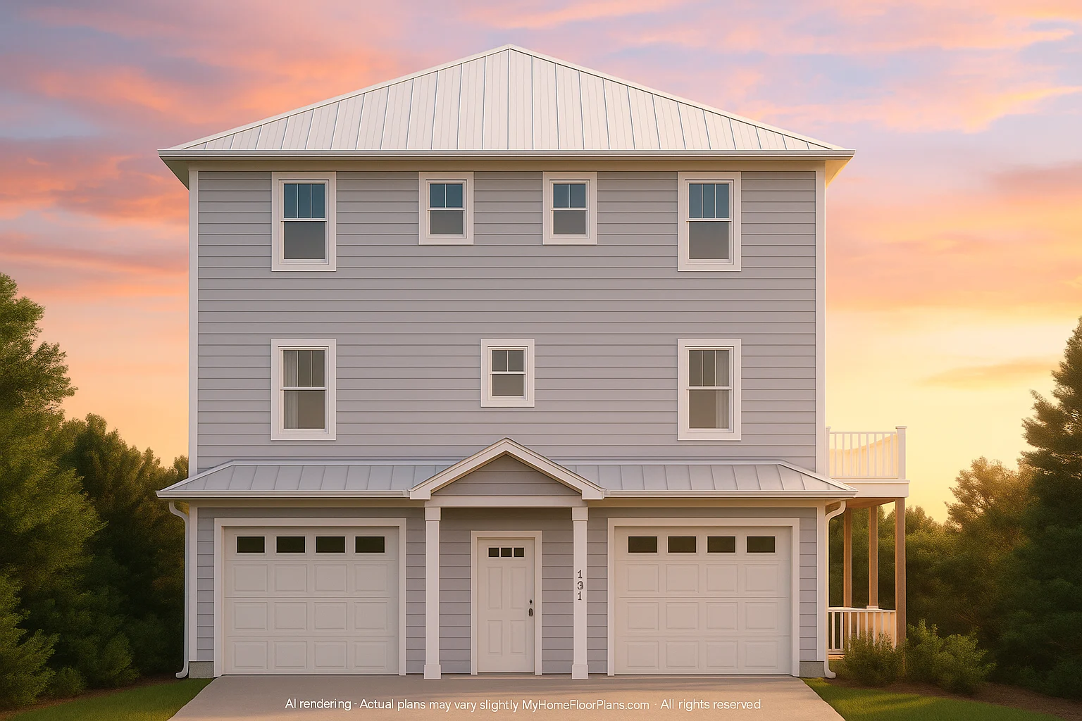 16-1818 HOUSE PLAN - Beautiful 3-Story Coastal House Plan with CAD Blueprints 2 Coastal 3-Story House Plan with Storm-Tested Foundation & Open Layout