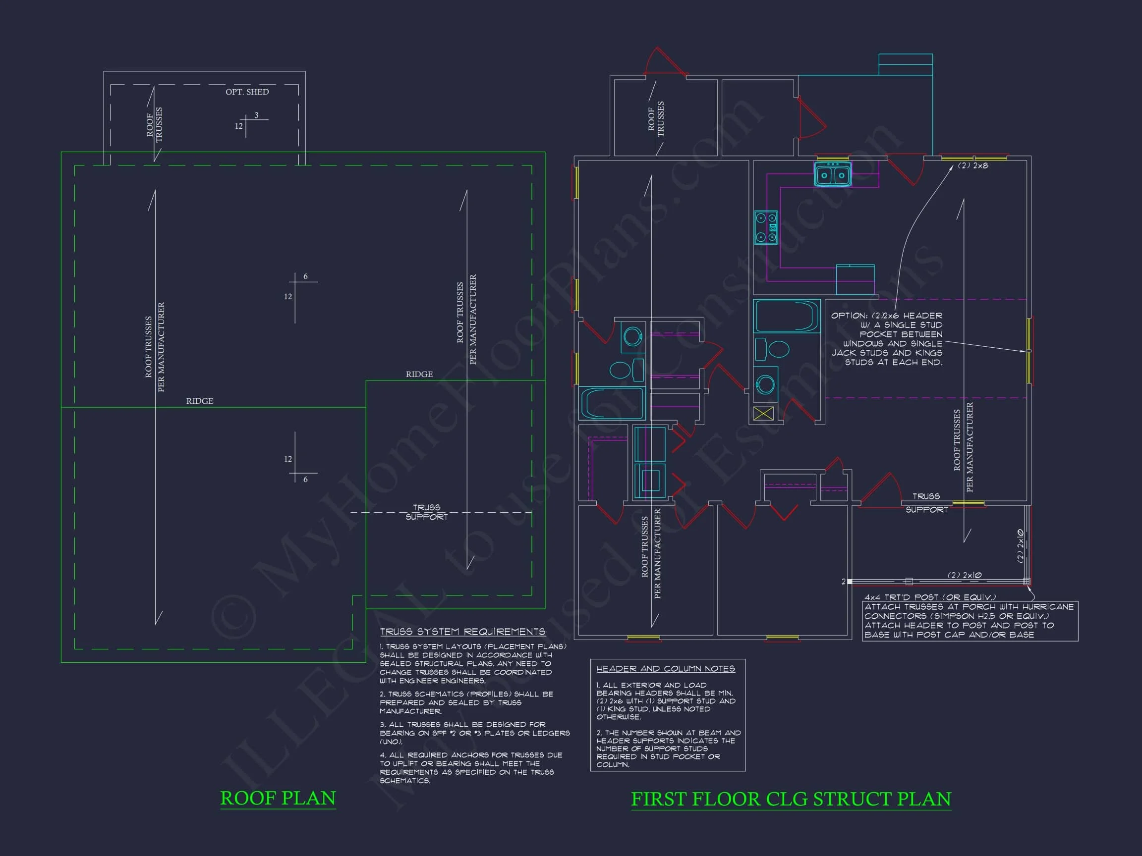 11-1917 HOUSE PLAN - Charming 3-Bedroom House Plan with CAD Blueprints and Designs 4 Charming 3-Bedroom Home Plan with Brick Exterior and Modern Layout