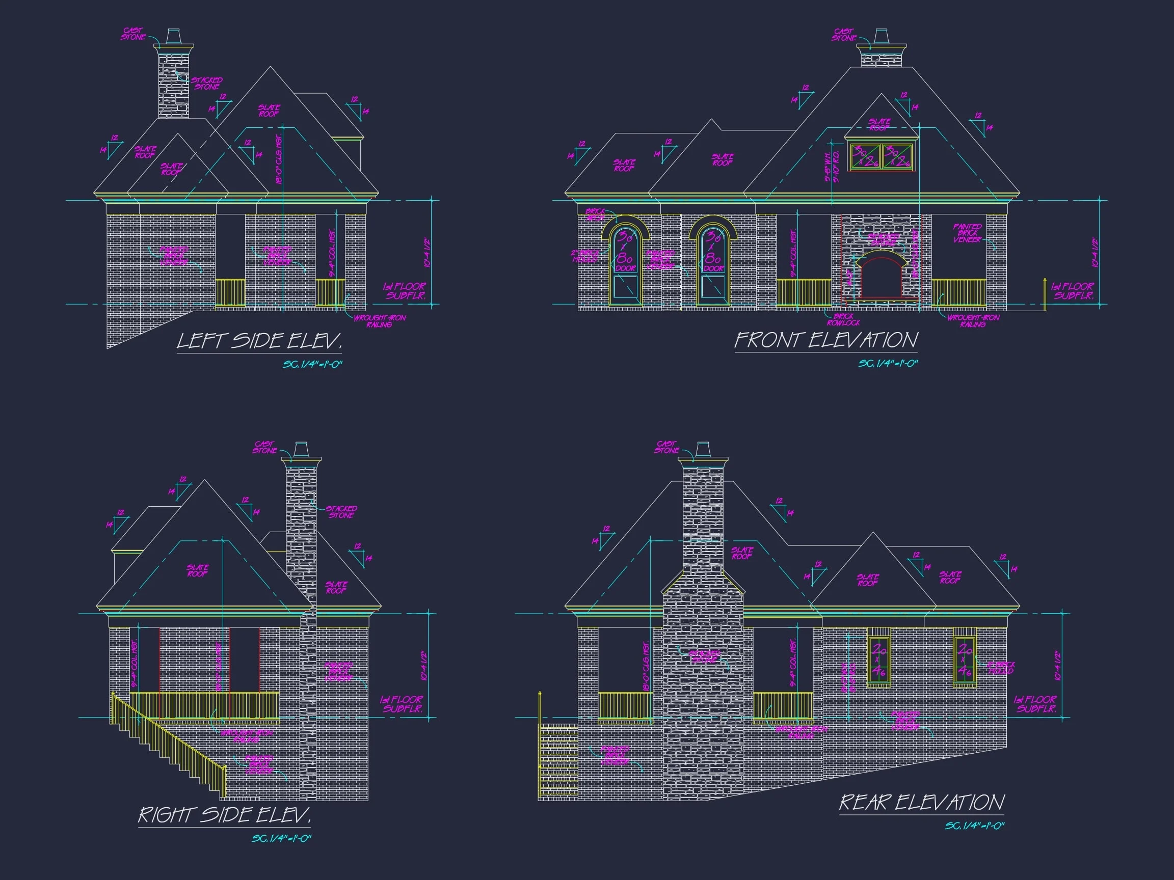 13-1848 CABANA PLAN - Elegant Cabana House Plan with Vaulted Ceilings and CAD Designs 2 Elegant Cabana Home Plan with Vaulted Ceilings and CAD Designs