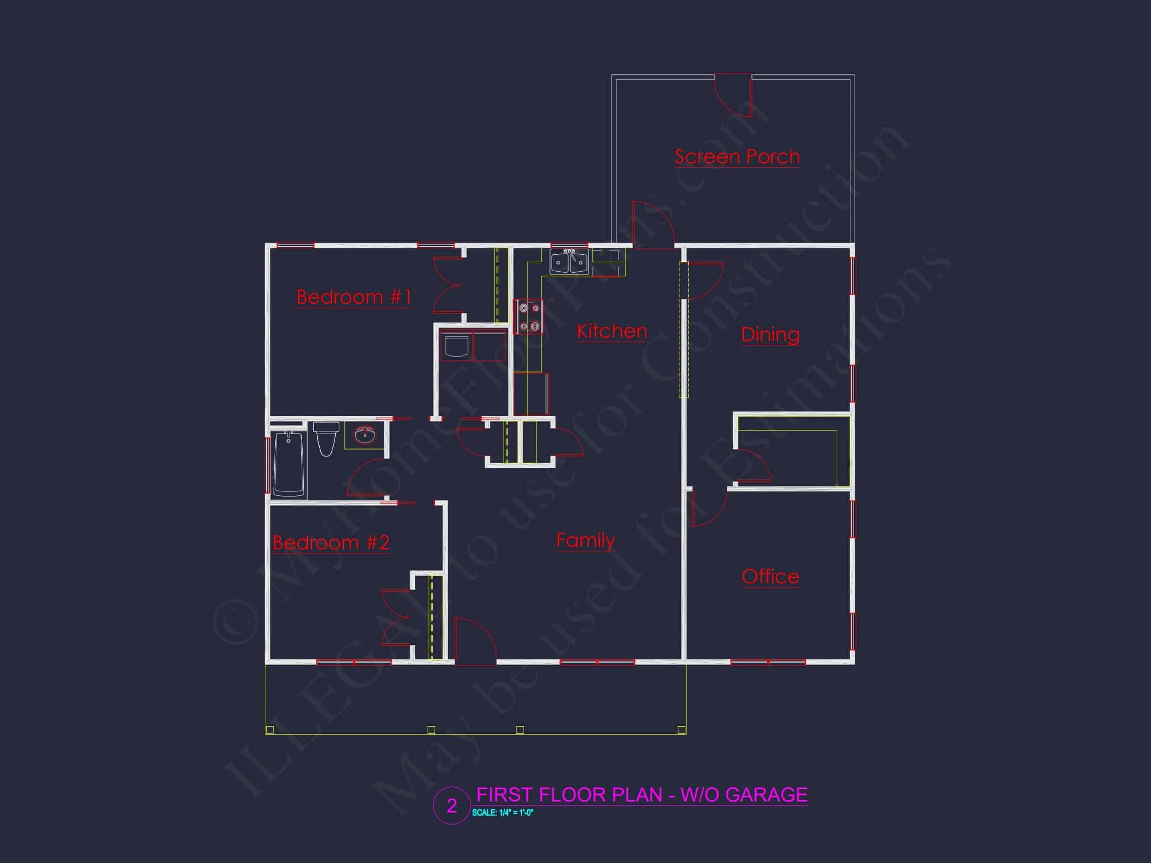19-1698 GUEST HOUSE PLAN - Efficient Small House Plan with Garage – Floor Plan CAD & Designs 3 Efficient Small Home Plan with Garage – Floor Plan CAD & Designs