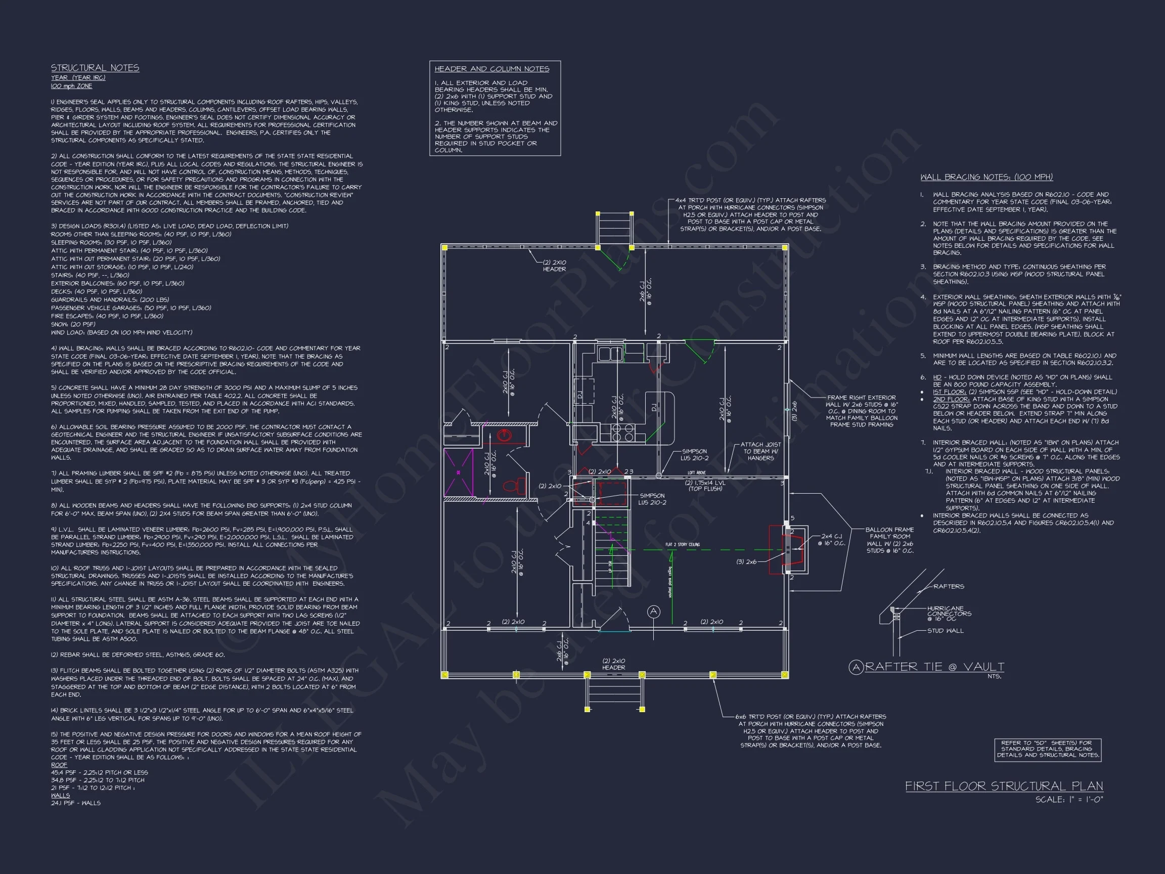 16-1634 HOUSE PLAN - Elegant House Plan & Floor Design: 2-Bedroom Classic Blueprint 7 16-1634 HOME PLAN