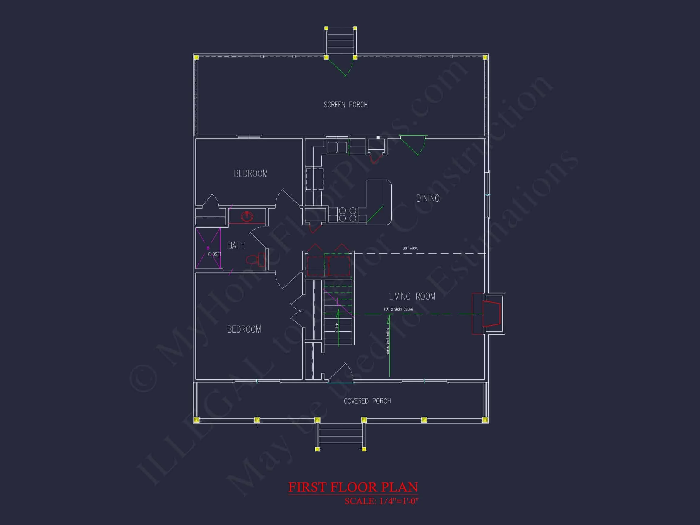 16-1634 HOUSE PLAN - Elegant House Plan & Floor Design: 2-Bedroom Classic Blueprint 10 Elegant Home Plan & Floor Design 2-Bedroom Classic Blueprint