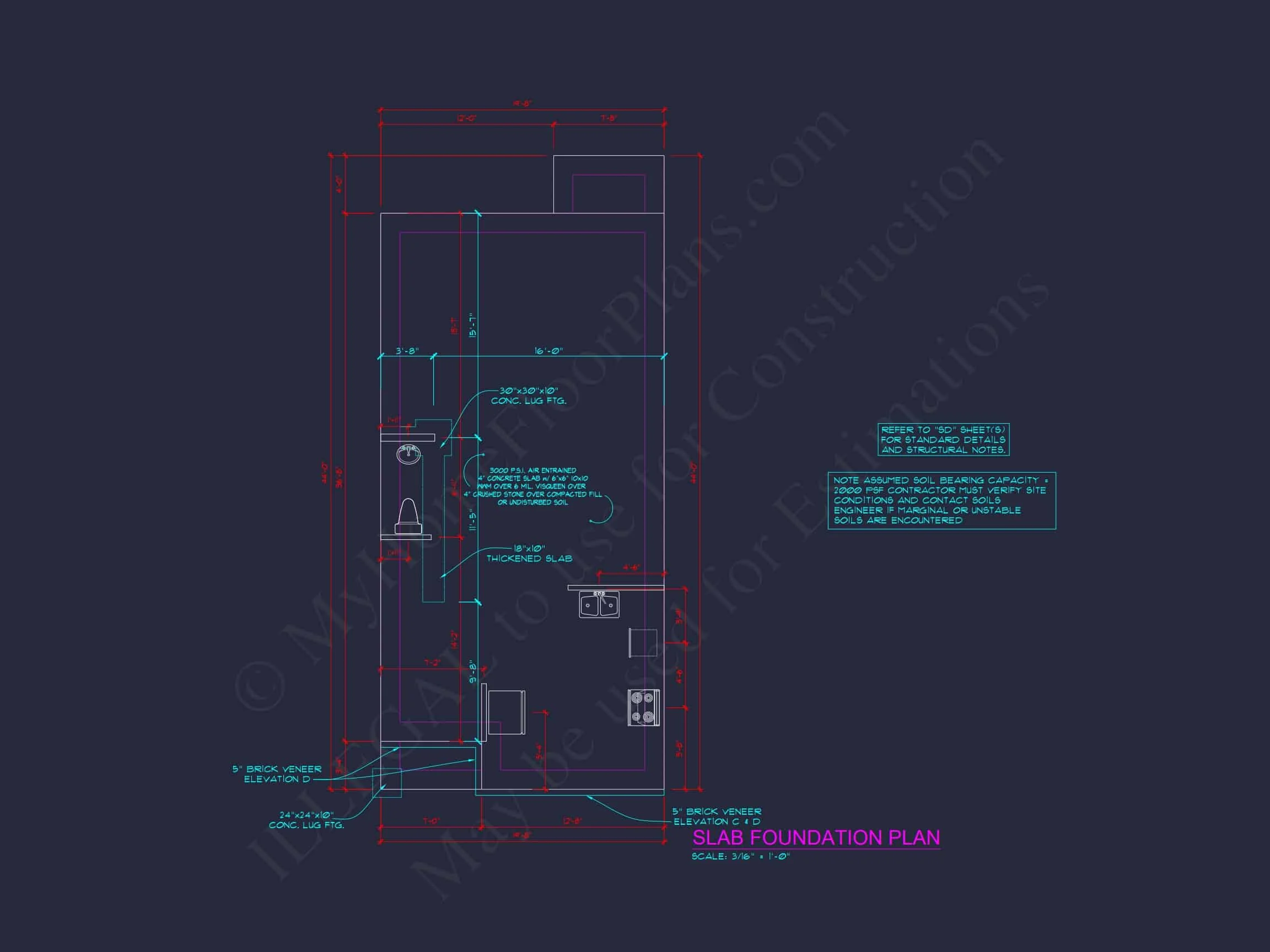 7-1947A TOWNHOUSE PLAN - Modern Townhouse Floor Plan with 2 Stories and CAD Designs 7 Modern 2-Story Townhome Floor Plan with Open Layout and CAD Blueprints