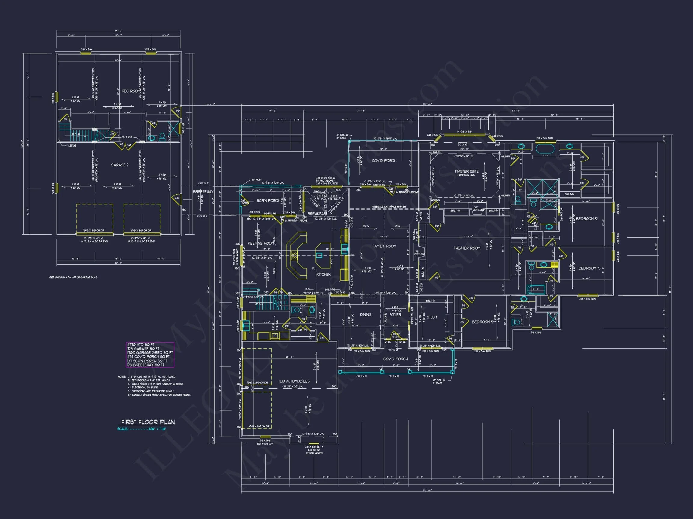 16-1492 HOUSE PLAN - Luxury House Plan with Spacious Floor Plan, CAD Designs & Blueprint 9 Luxury House Plan with Spacious Floor Plan, CAD Designs & Blueprint
