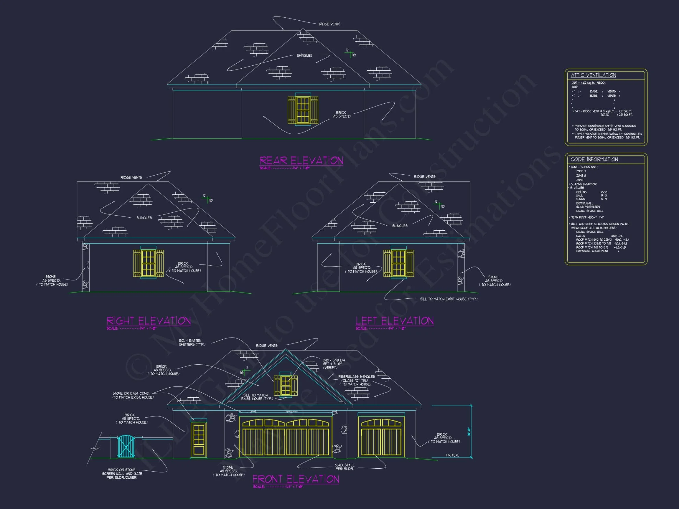 11-1423 GARAGE PLAN - Spacious Garage Floor Plan with Workshop and Brick Exterior 4 Spacious Garage Floor Plan with Workshop and Brick Exterior