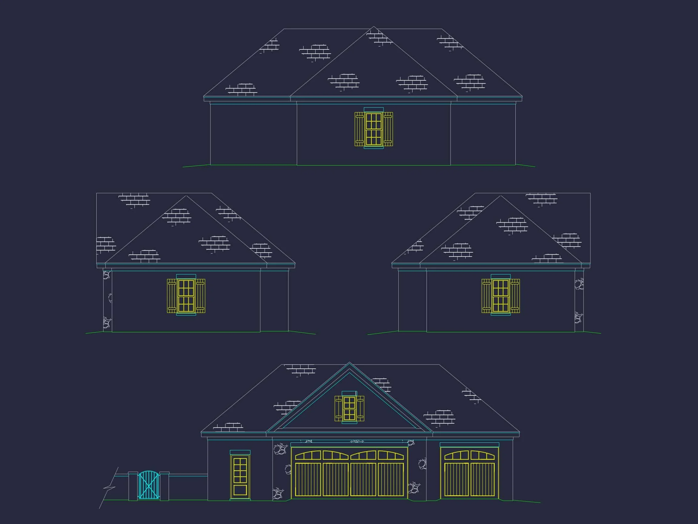 11-1423 GARAGE PLAN - Spacious Garage Floor Plan with Workshop and Brick Exterior 2 Spacious Garage Floor Plan with Workshop and Brick Exterior