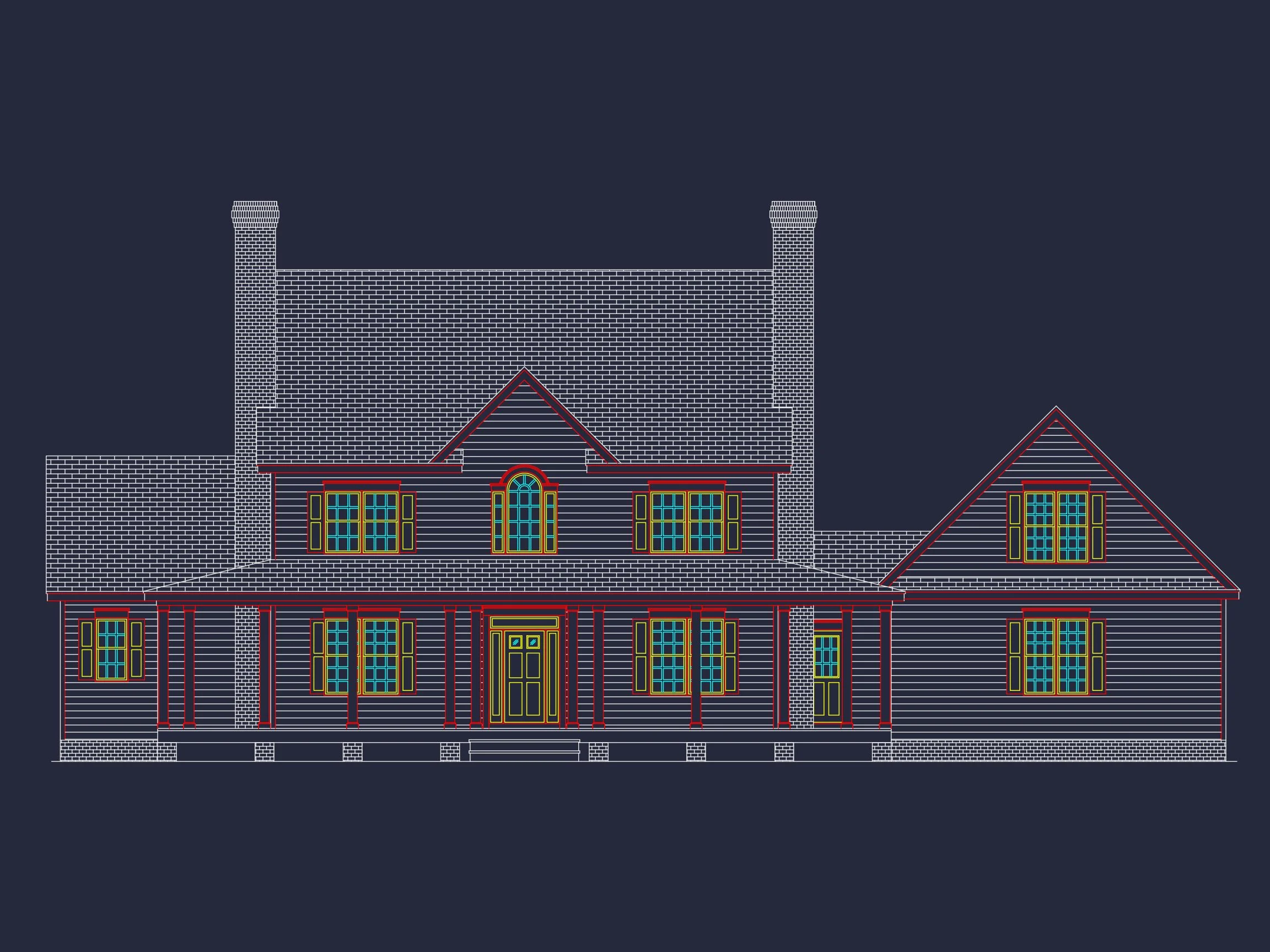 10-1867 HOUSE PLAN - Traditional 2-Story House Plan with 4 Bedrooms and Basement (82'-5"x59'-11") 15 Traditional 2-Story House Plan with Colonial Style and Basement