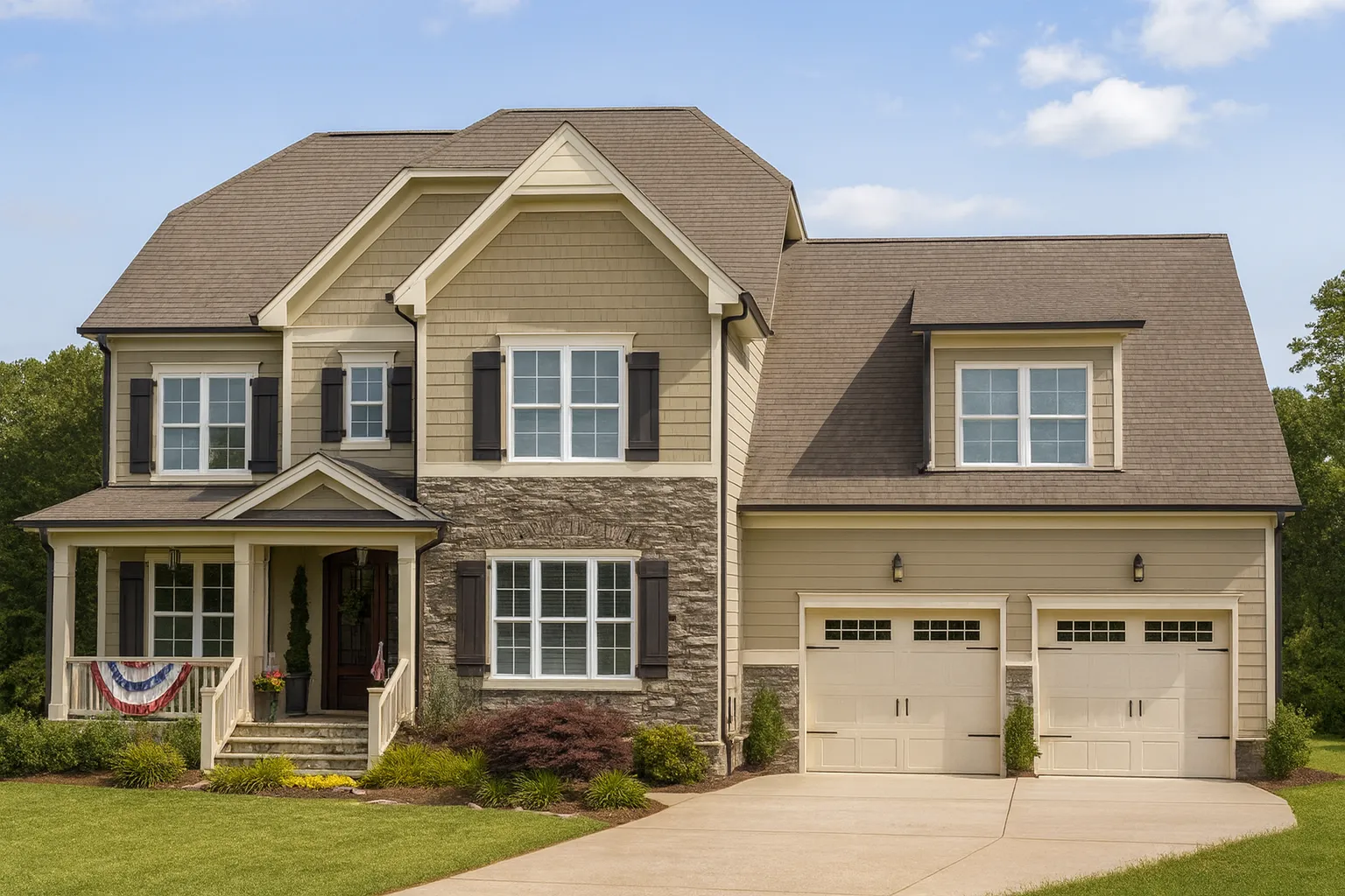 Colonial Home Plan with CAD Blueprint and Unique Designs
