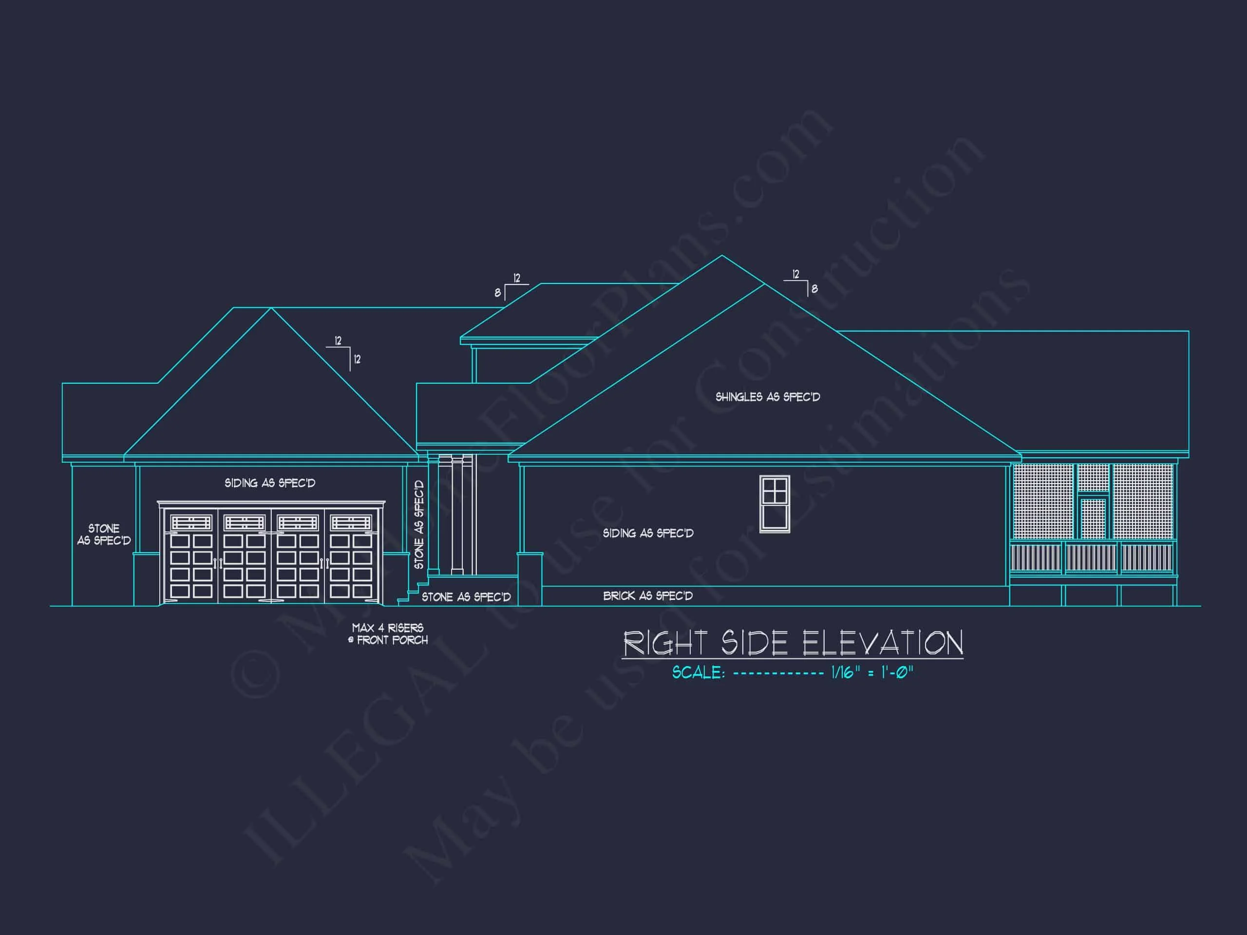 14-1057 HOUSE PLAN - Traditional Craftsman House Floor Plan with CAD Designs 6 Traditional Craftsman Home Floor Plan with Functional Layout
