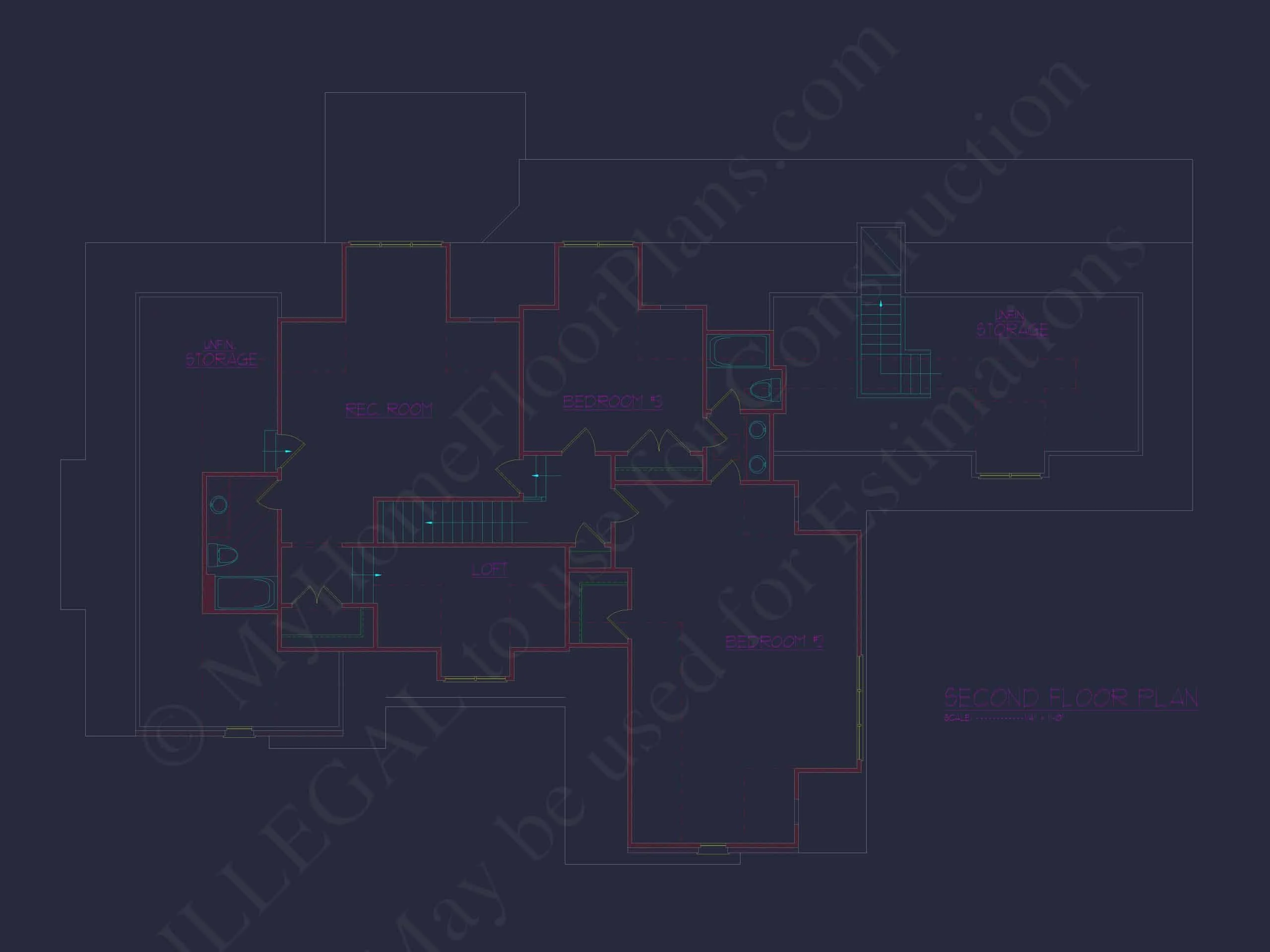 13-2072 HOUSE PLAN - Elegant House Floor Plan for Architecture with CAD Designs 4 Elegant 2-Story House Plan with Transitional and Traditional Design