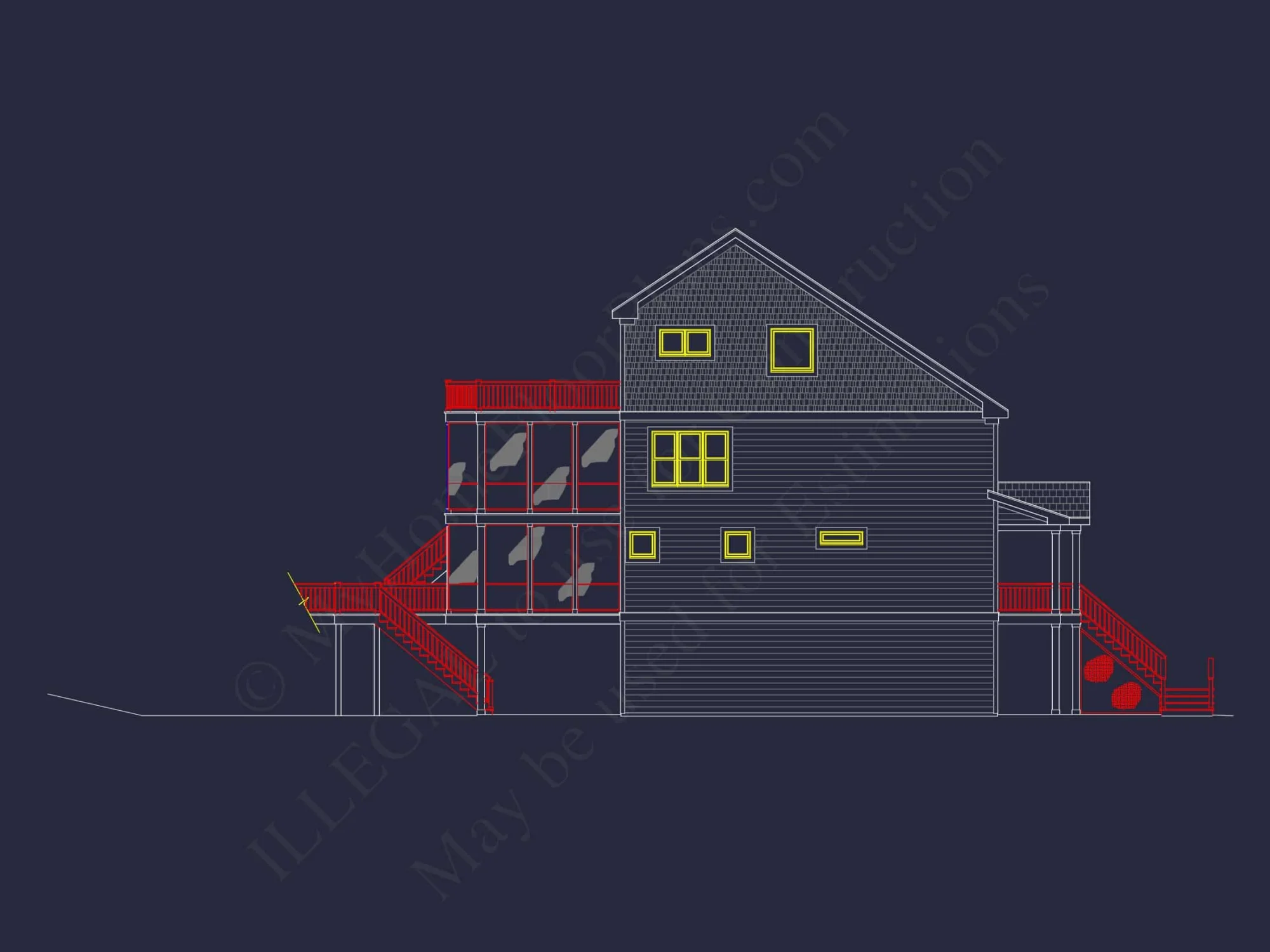 Modern 3-Story Beach House Plan with 5 Bedrooms and Open Floor Layout