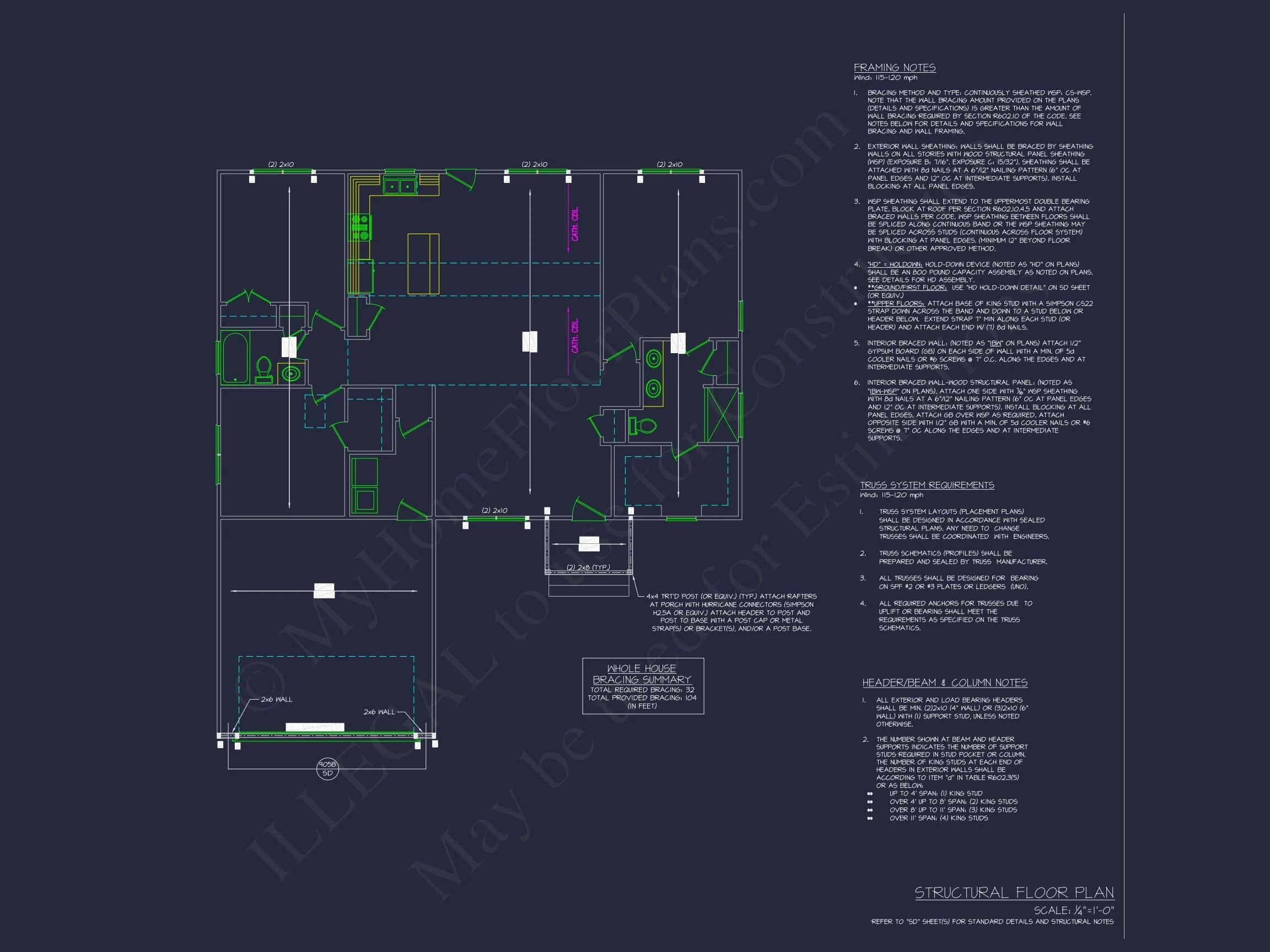 20-1708 HOUSE PLAN - Modern CAD House Design with Open Floor Plan and Garage 4 Modern CAD Home Design with Open Floor Plan and Garage