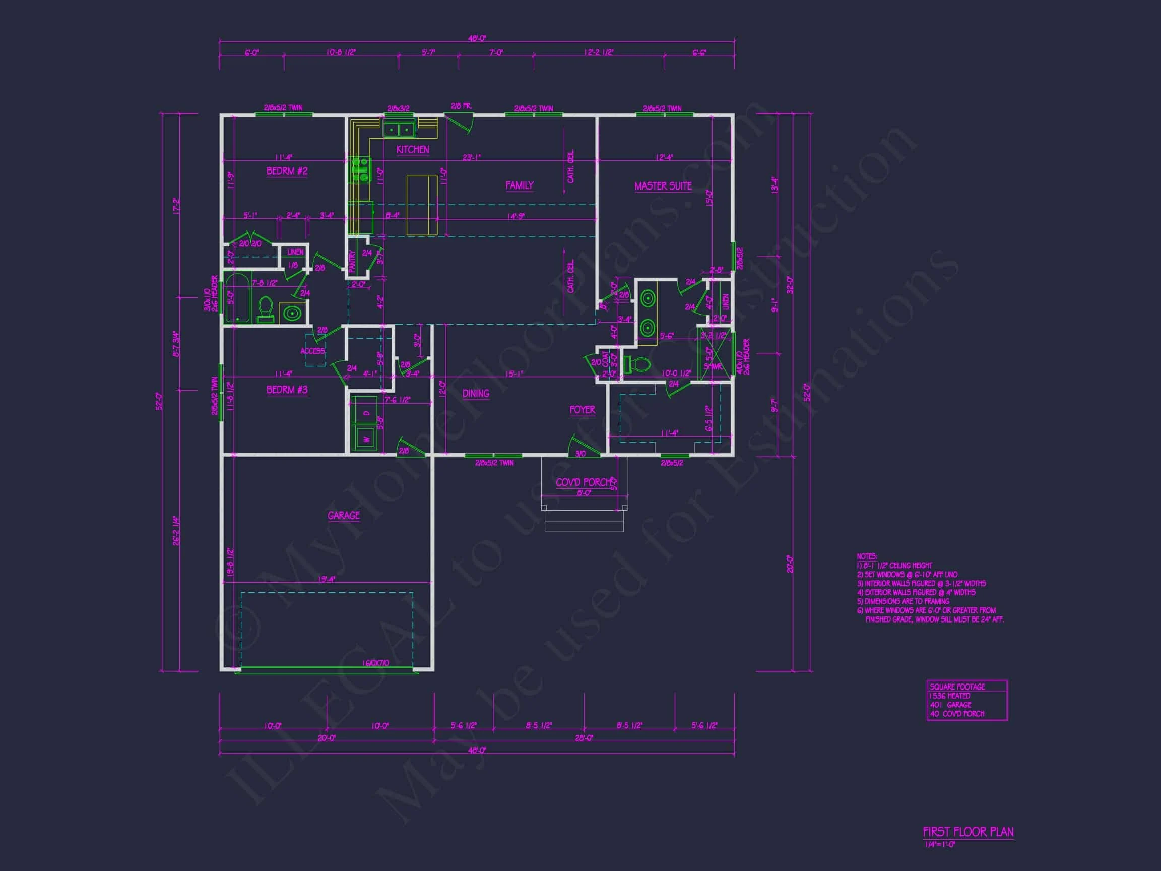 20-1708 HOUSE PLAN - Modern CAD House Design with Open Floor Plan and Garage 6 Modern CAD Home Design with Open Floor Plan and Garage