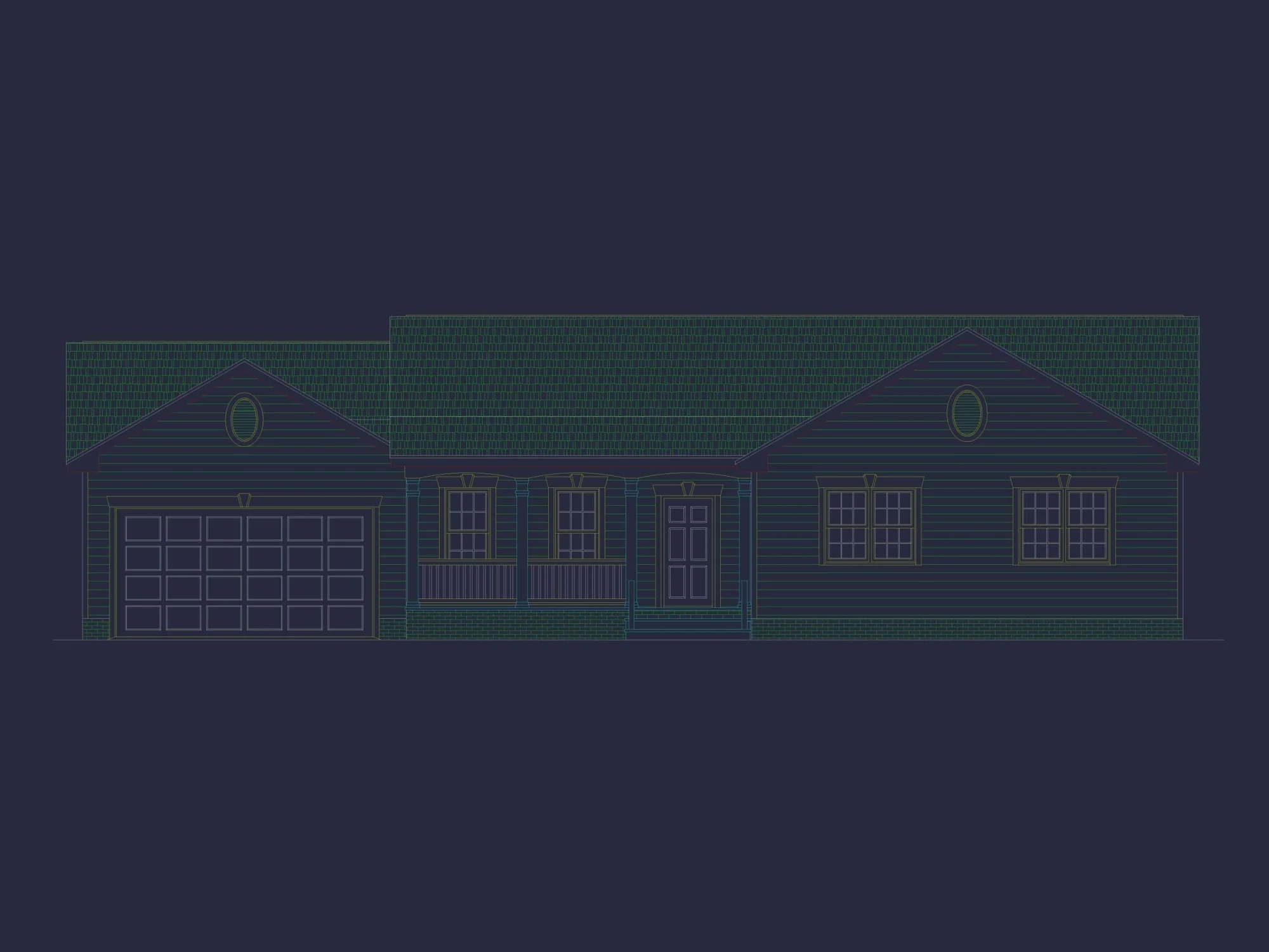 Beautiful Ranch House Floor Plan with CAD Designs & Blueprint