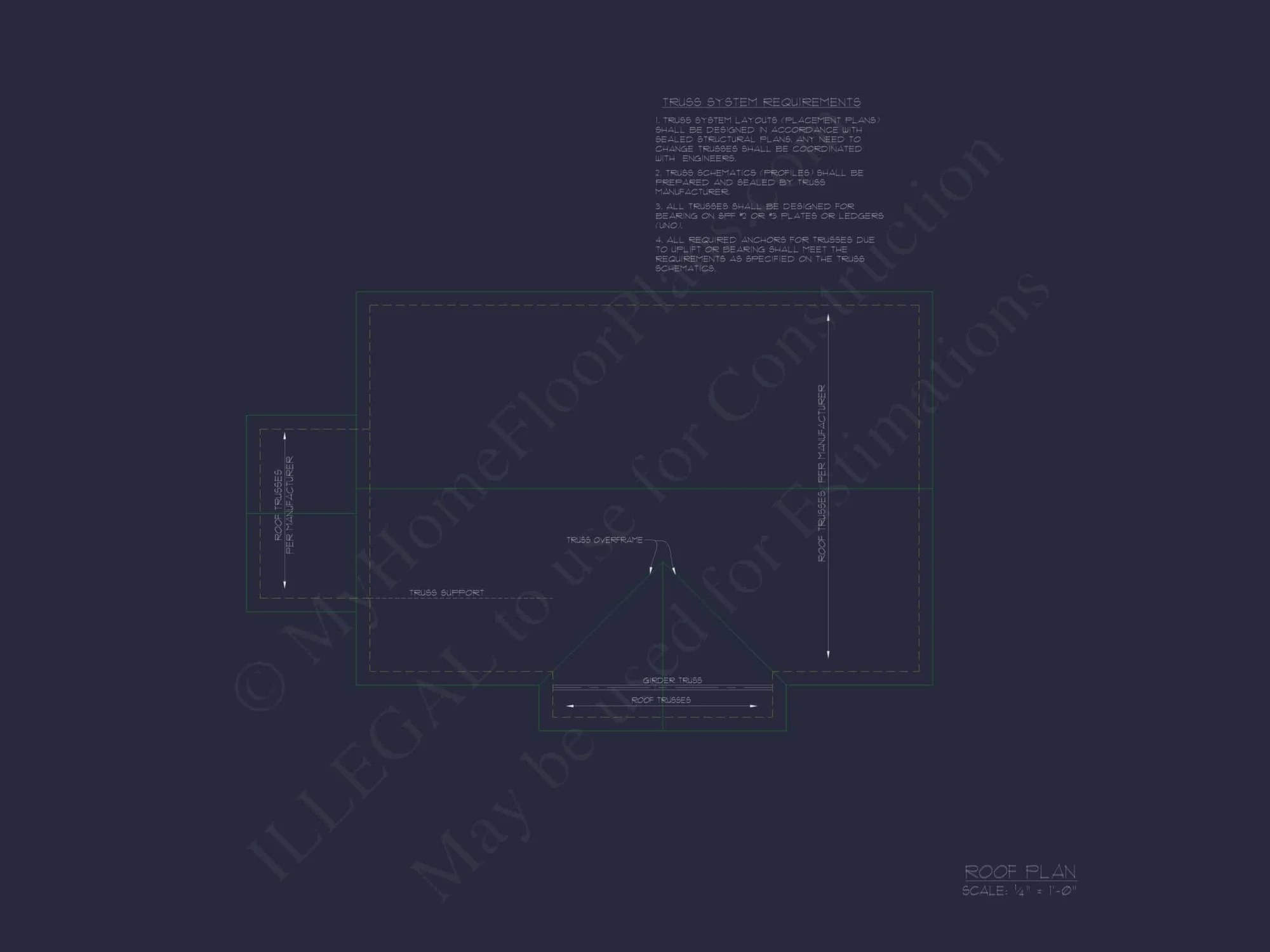 Ranch Style CAD Floor Plan for Dream Home Design and Blueprint