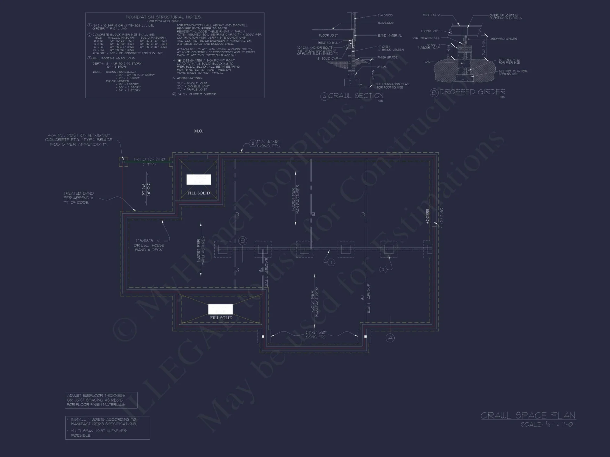Ranch Style CAD Floor Plan for Dream Home Design and Blueprint