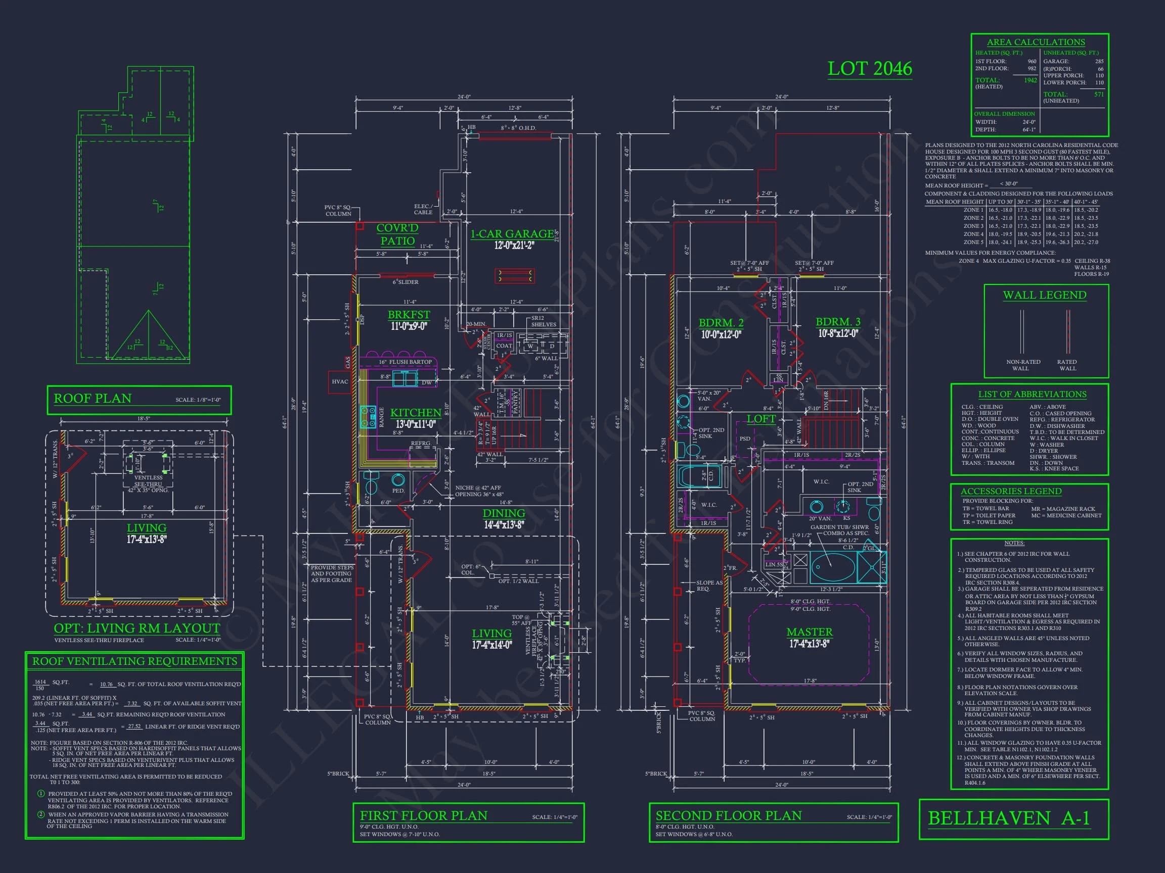 12-2467 TOWNHOUSE PLAN - 5-Unit Colonial Revival Townhome Plan - 3-Bed, 2-Bath, 1,650 SF 3 Spacious Colonial Revival Townhome with 2-Story Floor Plan