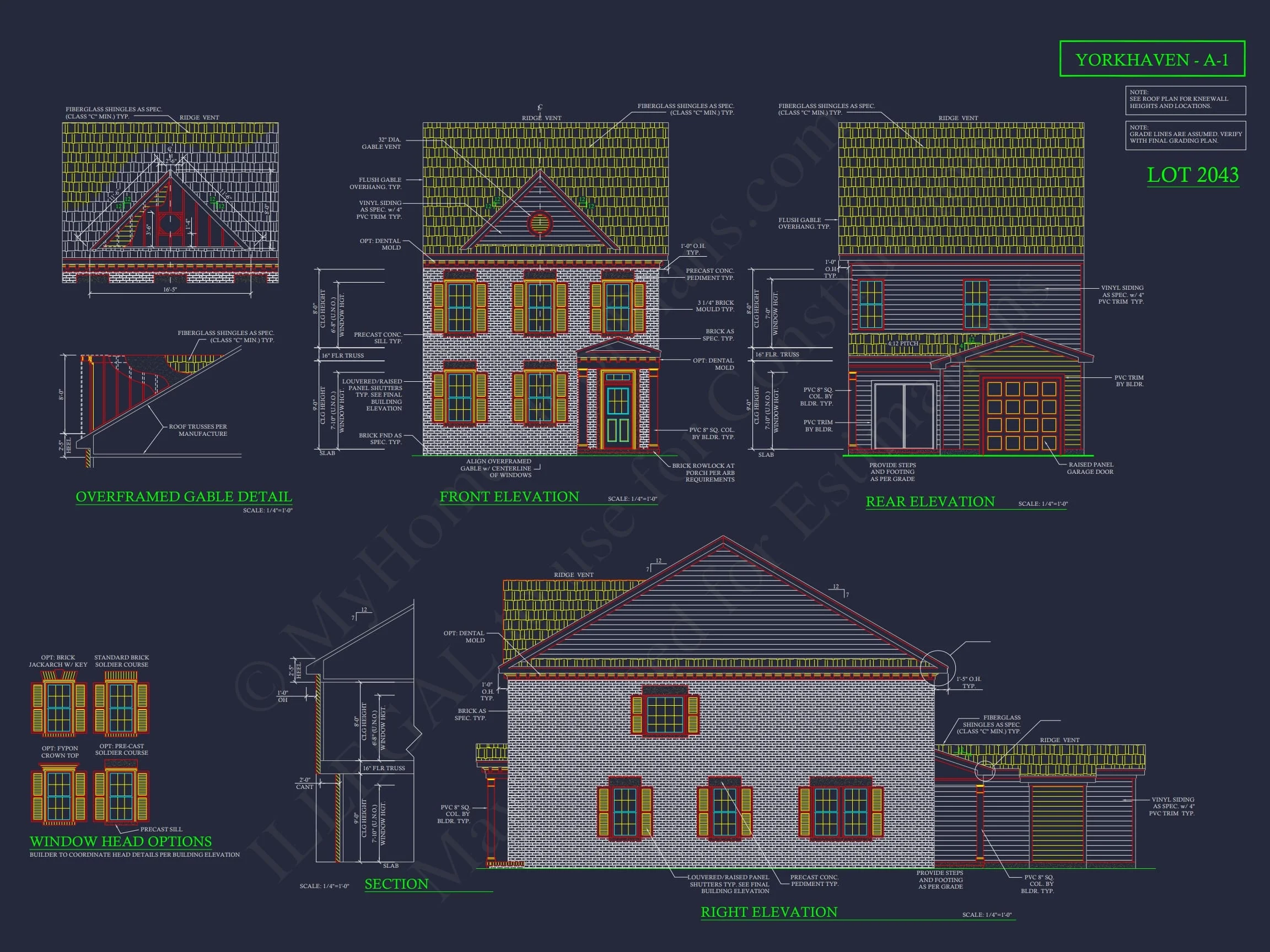 12-2467 TOWNHOUSE PLAN - 5-Unit Colonial Revival Townhome Plan - 3-Bed, 2-Bath, 1,650 SF 8 Spacious Colonial Revival Townhome with 2-Story Floor Plan