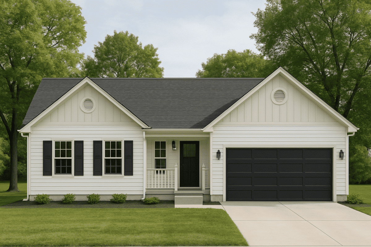 Craftsman Ranch House Plan with Open Floor Layout & CAD Designs