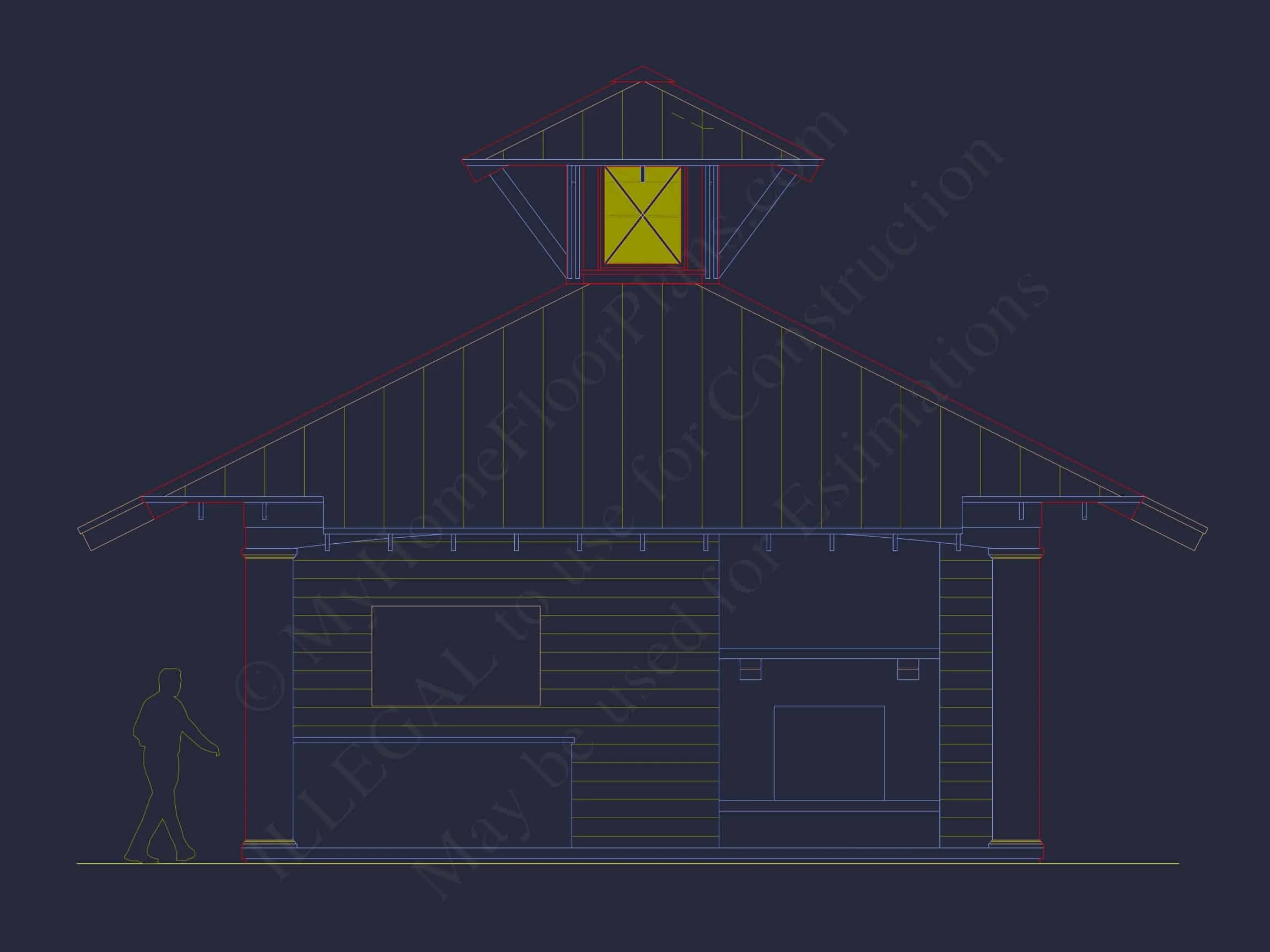 19-2288 POOLHOUSE PLAN - Modern Pool House Plan with Floor Plan and CAD Designs 7 Modern Pool House Plan with Floor Plan and CAD Designs