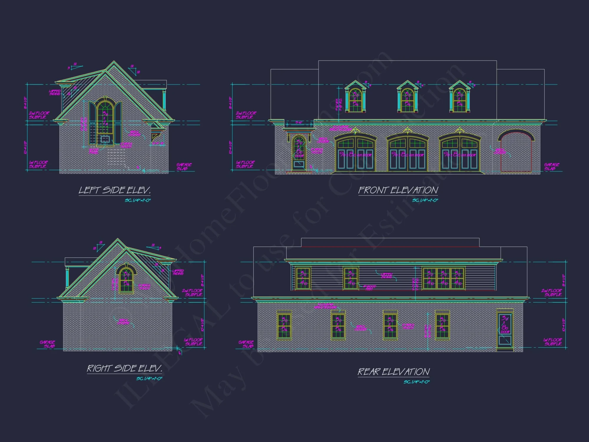 Stunning Traditional 2-Story House Plan with Vaulted Ceilings & Brick Exterior