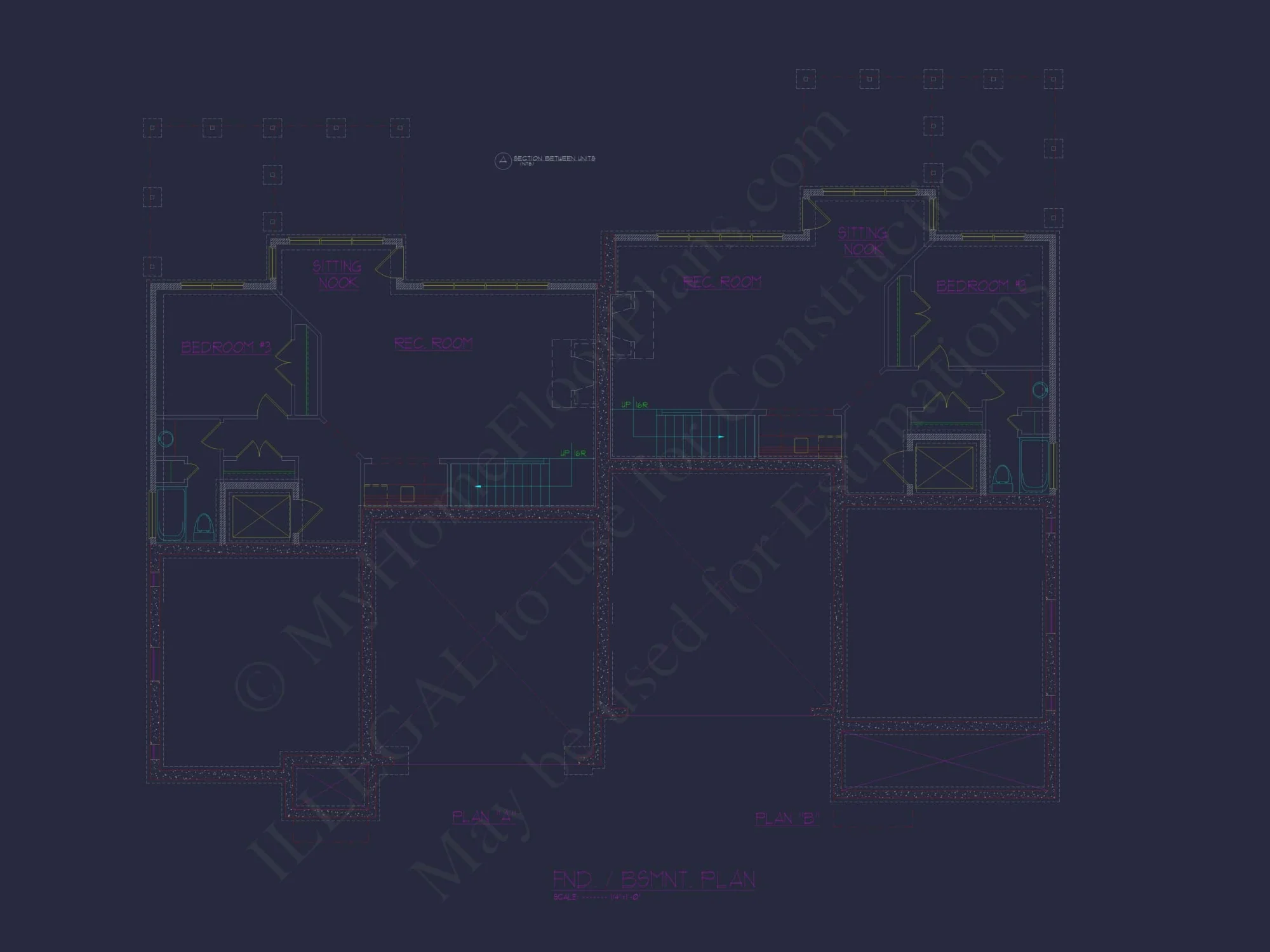 Modern Duplex Home Plan with CAD Blueprints & Flexible Layout