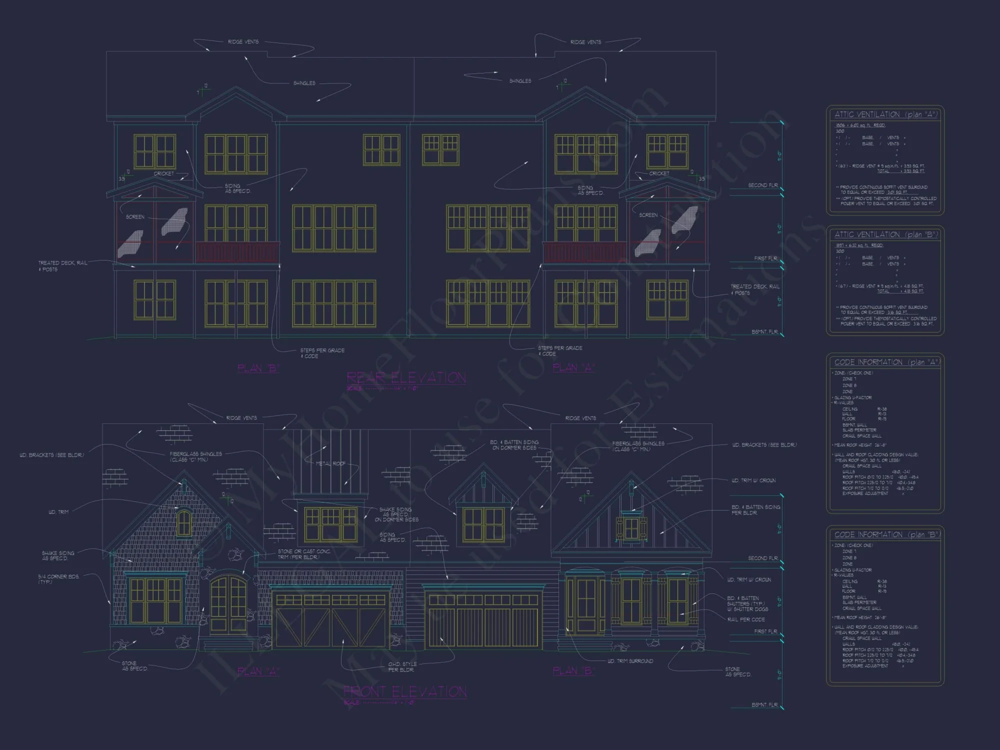 Modern Duplex Home Plan with CAD Blueprints & Flexible Layout