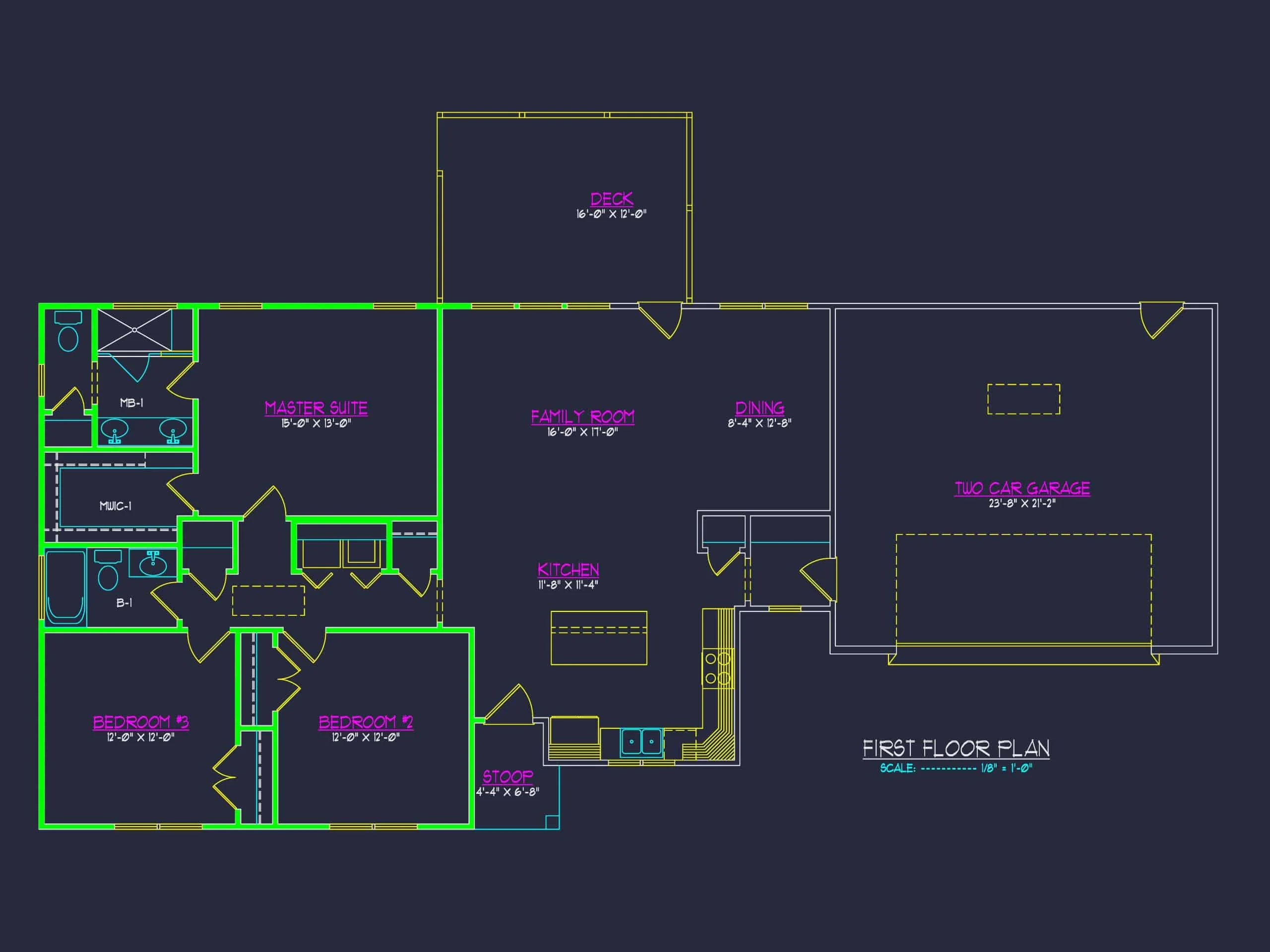 19-1460 HOUSE PLAN - Charming House Plan with CAD Blueprint and Modern Designs 6 Charming 1-Story House Plan with Craftsman Design & CAD Blueprints