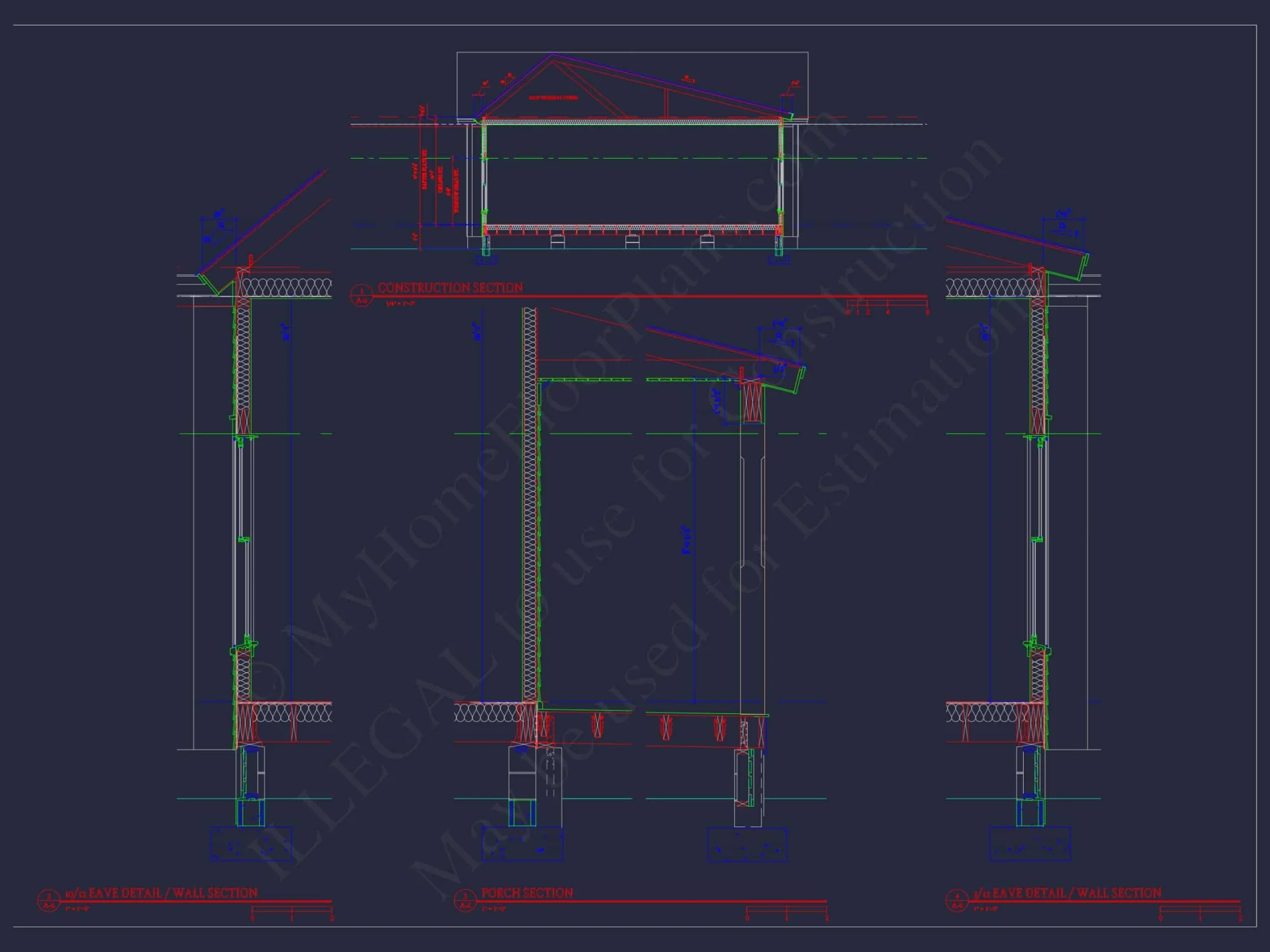 Traditional Ranch Home Plan with 3 Beds, CAD Blueprints & Design