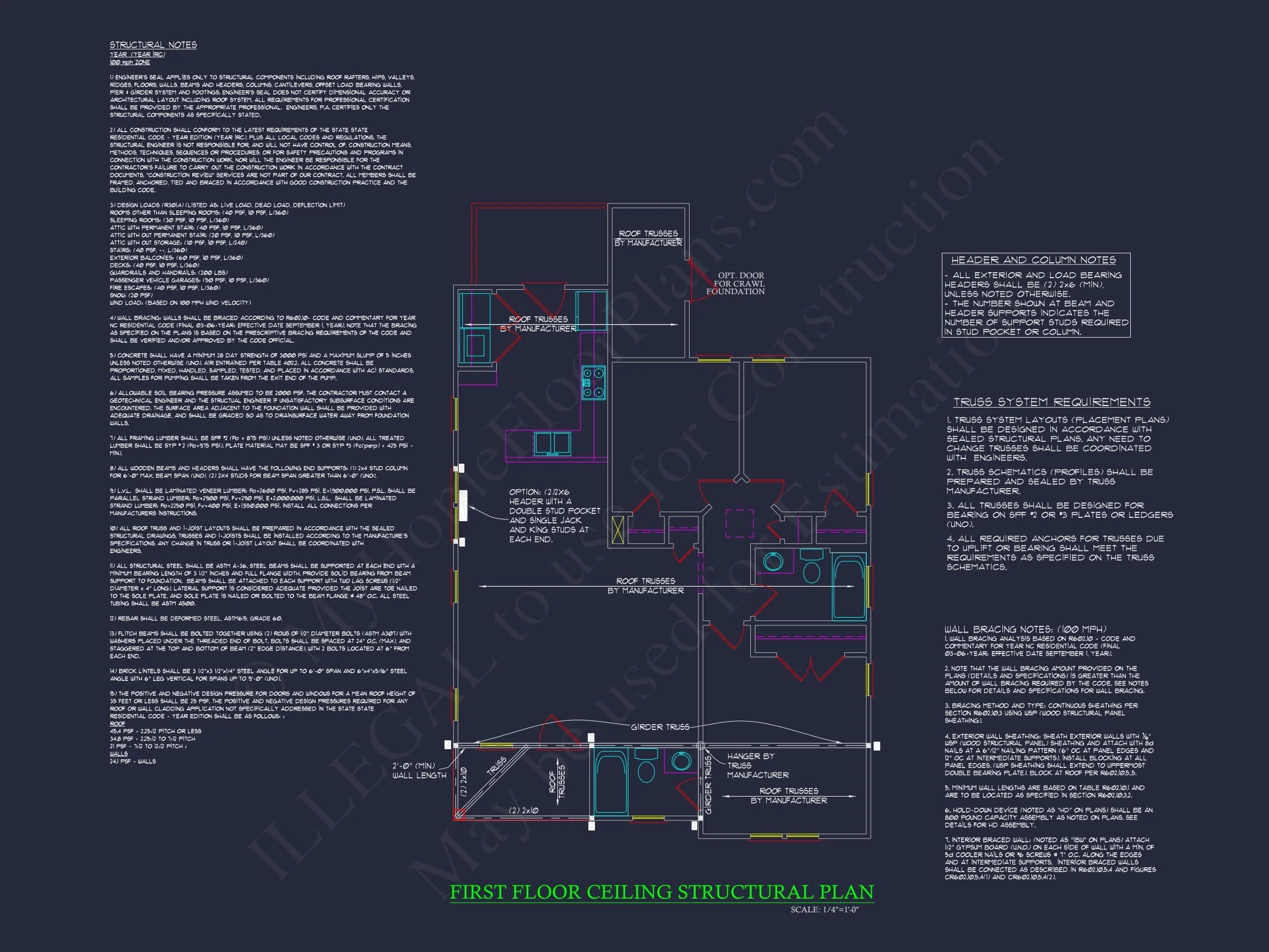 14-1901 HOUSE PLAN - Stylish House Blueprint: Bungalow Floor Plan Design with CAD 4 Stylish Home Blueprint: Bungalow Floor Plan Design with CAD