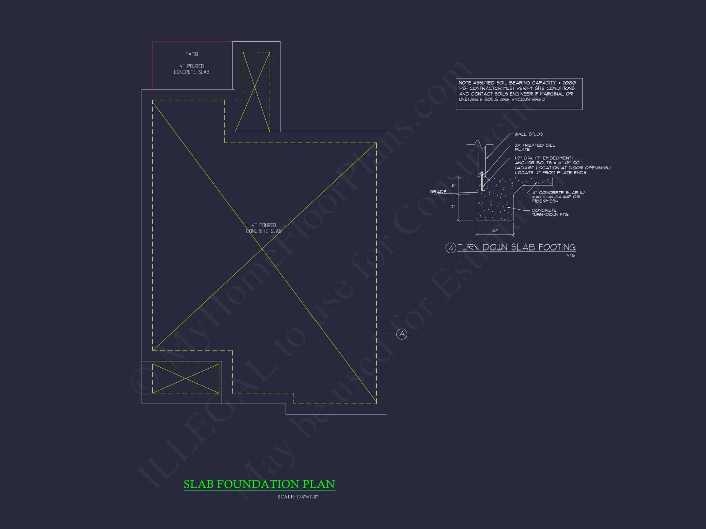14-1901 HOUSE PLAN - Stylish House Blueprint: Bungalow Floor Plan Design with CAD 6 Stylish Home Blueprint: Bungalow Floor Plan Design with CAD
