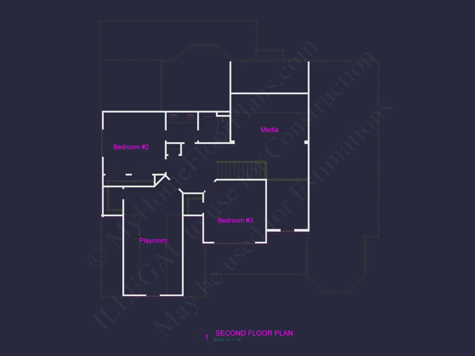 54' x 44' Traditional House Plan with Brick Exterior & Bonus Spaces