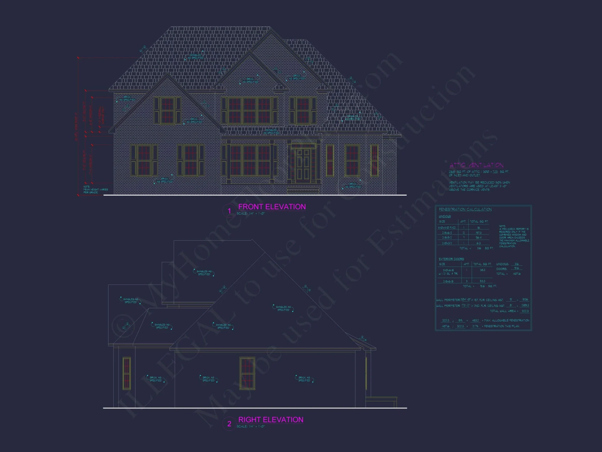 54' x 44' Traditional House Plan with Brick Exterior & Bonus Spaces