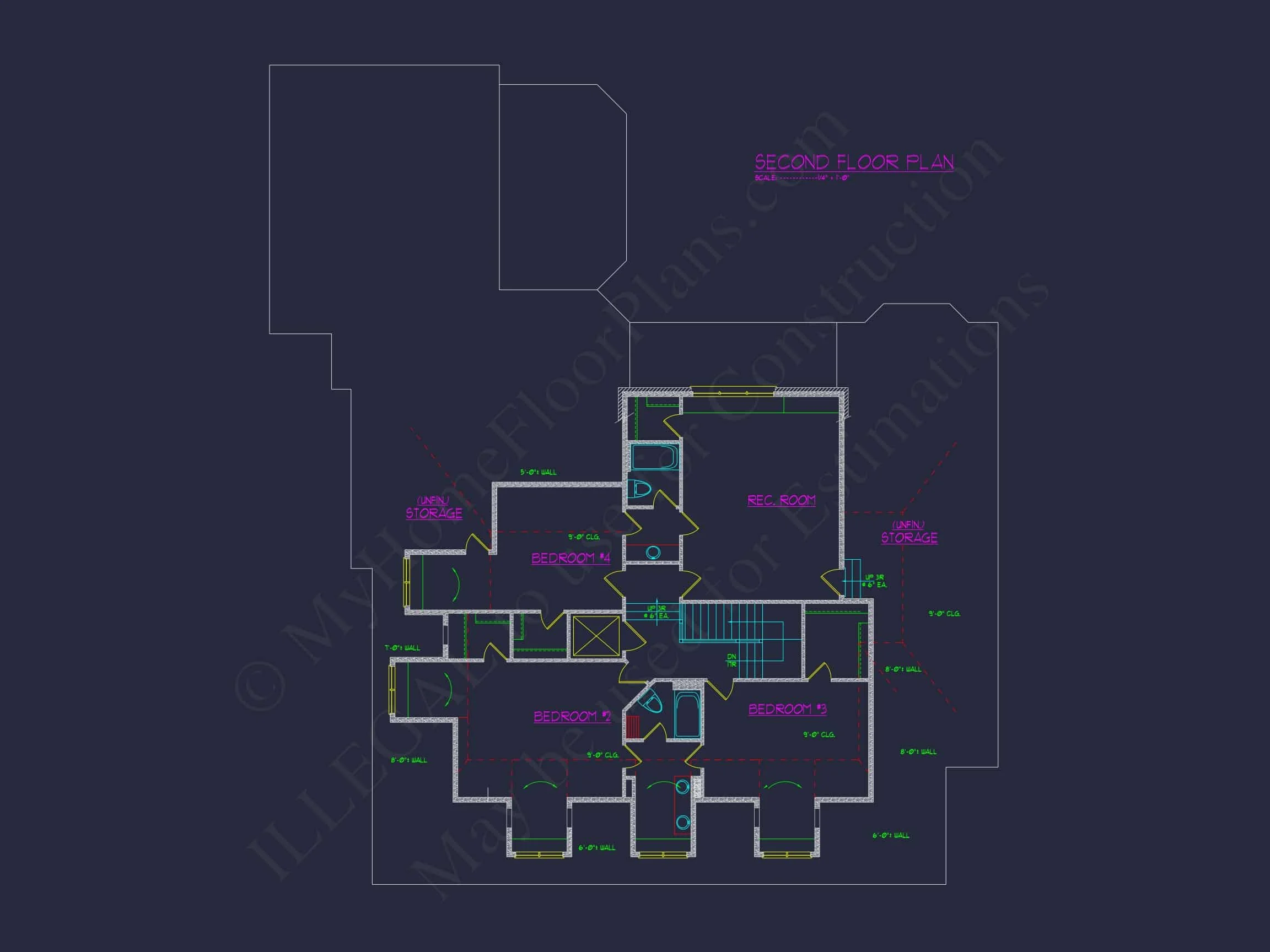 11-1969 HOUSE PLAN - Elegant House Plan - Luxury Floor Plan & CAD Design Blueprint 4 Elegant house Plan - Luxury Floor Plan & CAD Design Blueprint